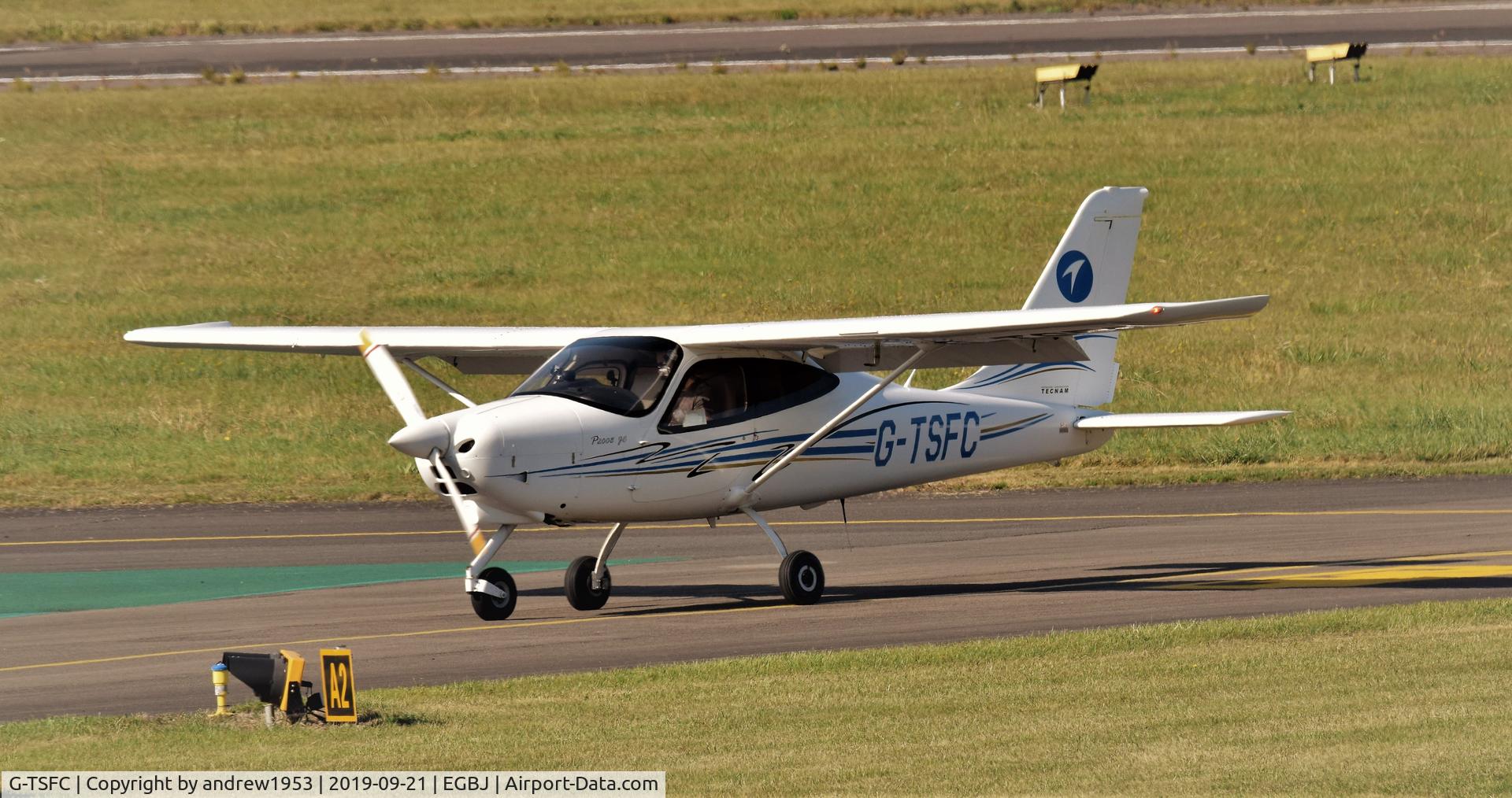 G-TSFC, 2015 Tecnam P-2008JC C/N 1047, G-TSFC at Gloucestershire Airport.