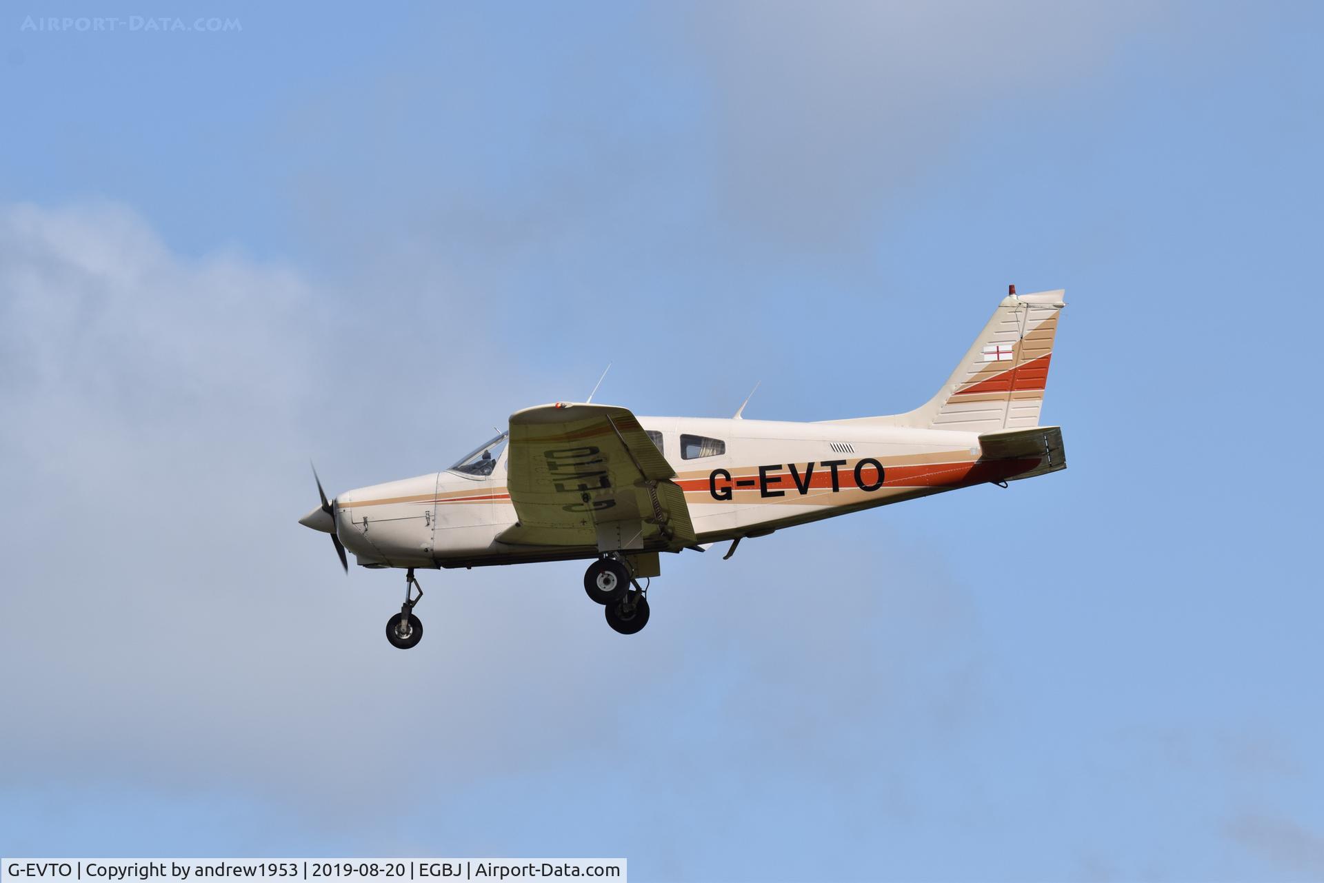 G-EVTO, 1980 Piper PA-28-161 Cherokee Warrior II C/N 28-8016271, G-EVTO at Gloucestershire Airport.