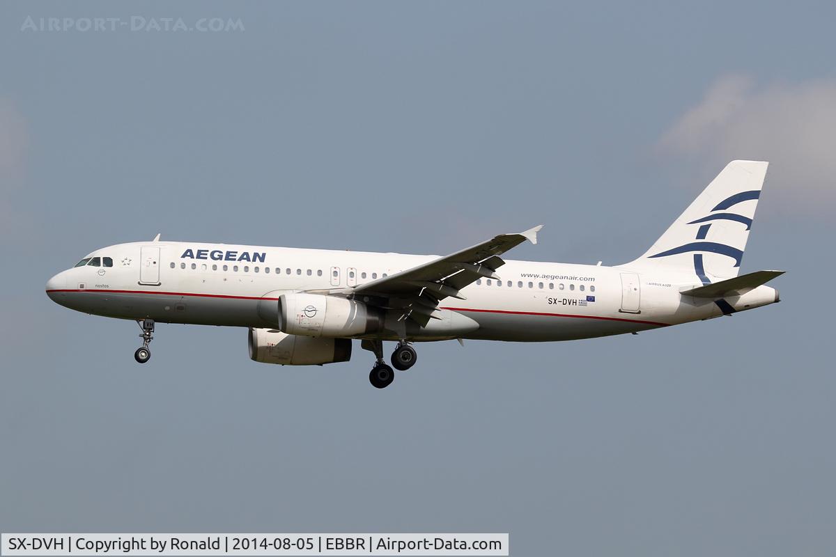 SX-DVH, 2007 Airbus A320-232 C/N 3066, at bru