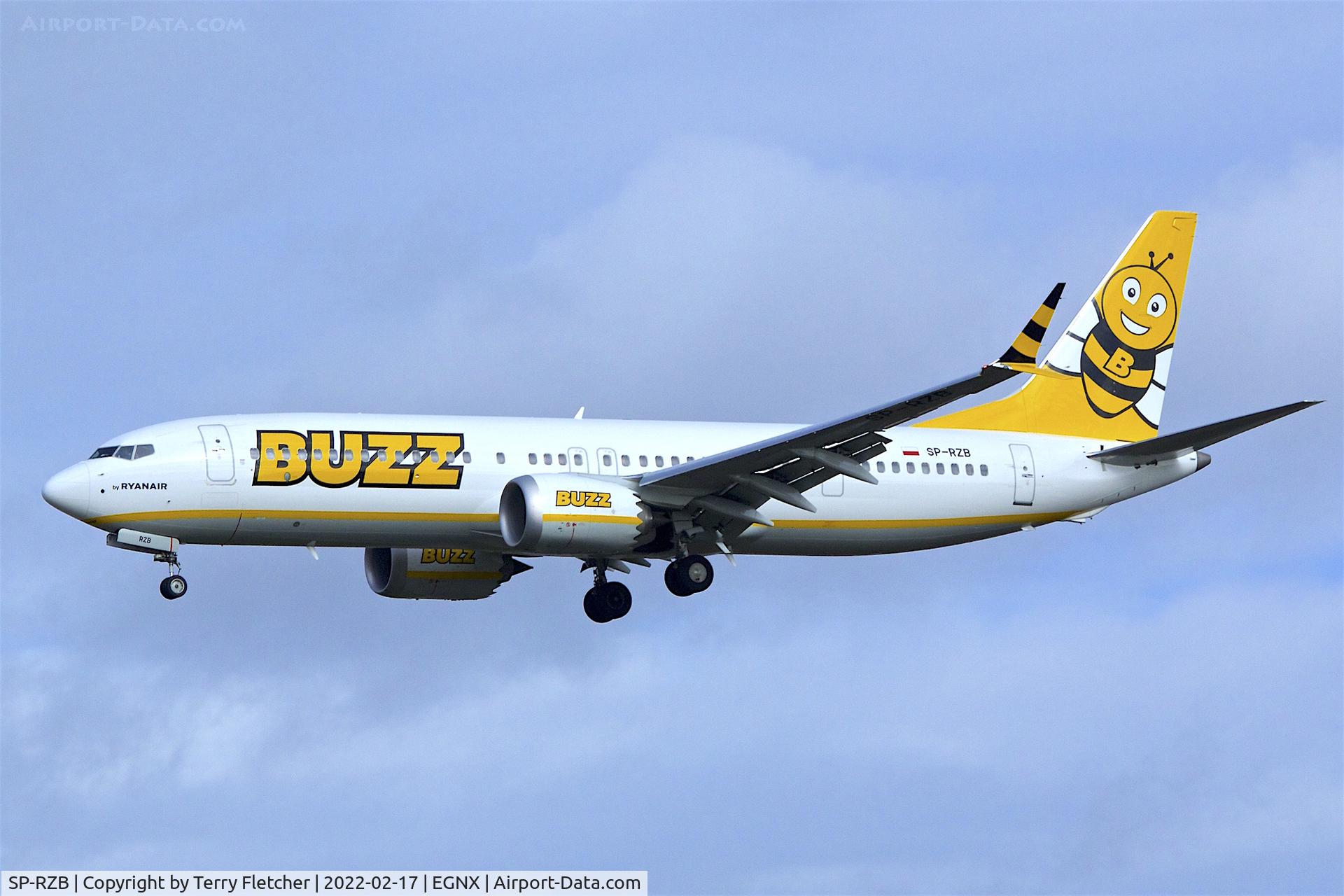 SP-RZB, 2019 Boeing 737-8-200 MAX C/N 62313, Arriving at East Midlands