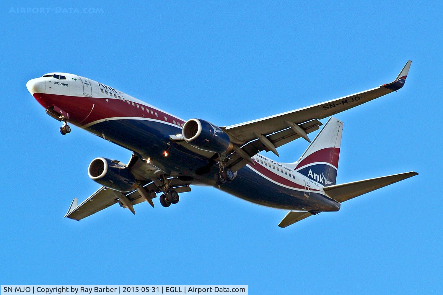 5N-MJO, 2008 Boeing 737-86N C/N 35640, 5N-MJO   Boeing 737-86N [35640] (Arik Air) Home~G 31/05/2015