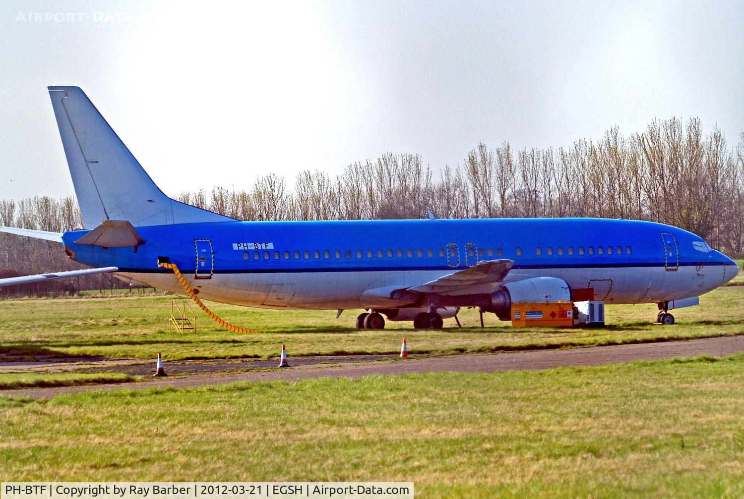 PH-BTF, 1994 Boeing 737-406 C/N 27232, PH-BTF   Boeing 737-406M [27232] (Ex KLM-Royal Dutch Airlines) Norwich (Horsham St. Faith)~G 21/03/2012