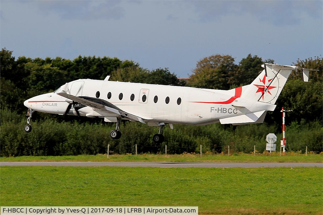 F-HBCC, 1999 Beech 1900D C/N UE-350, Beech 1900D, Landing rwy 25L, Brest-Bretagne Airport (LFRB-BES)