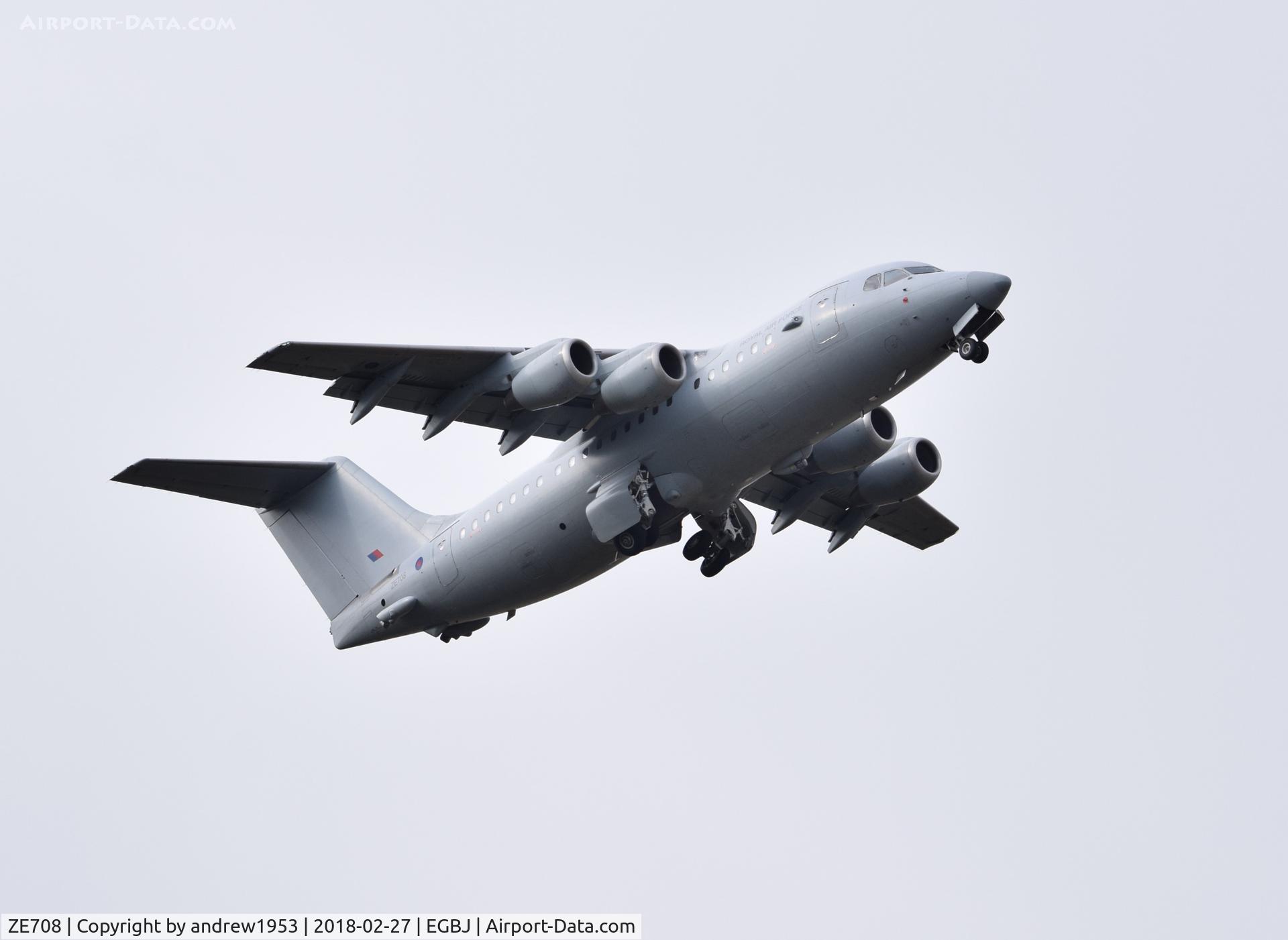 ZE708, 1993 British Aerospace BAe.146-200QC C.3 Quick Change C/N E2211, ZE708 at Gloucestershire Airport.