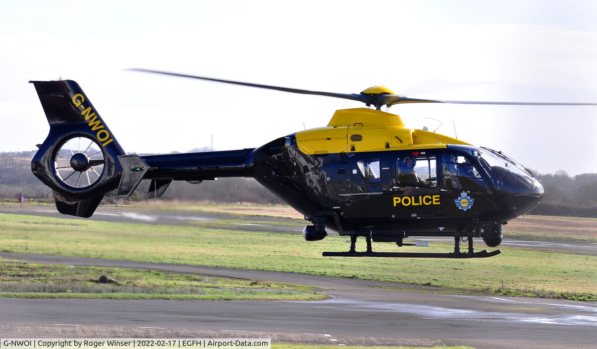 G-NWOI, 2010 Eurocopter EC-135P-2+ C/N 0887, Helicopter operated by the NPAS (Police 32) departing to St Athan Airfield.