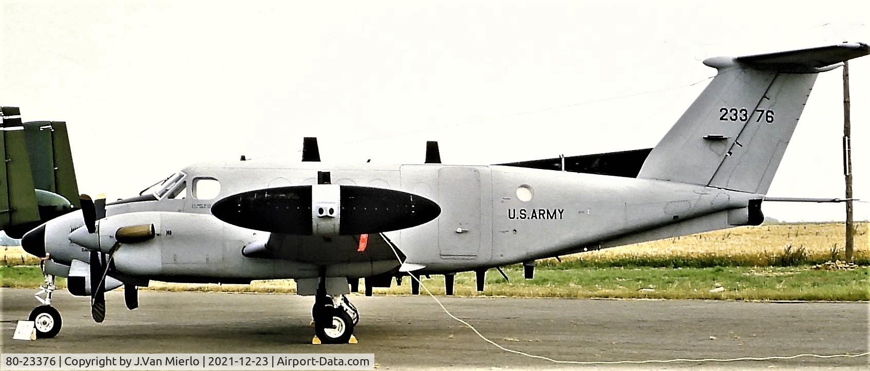 80-23376, 1980 Beech RC-12D Huron C/N BP-17/GR-11, Slide scan Chièvres