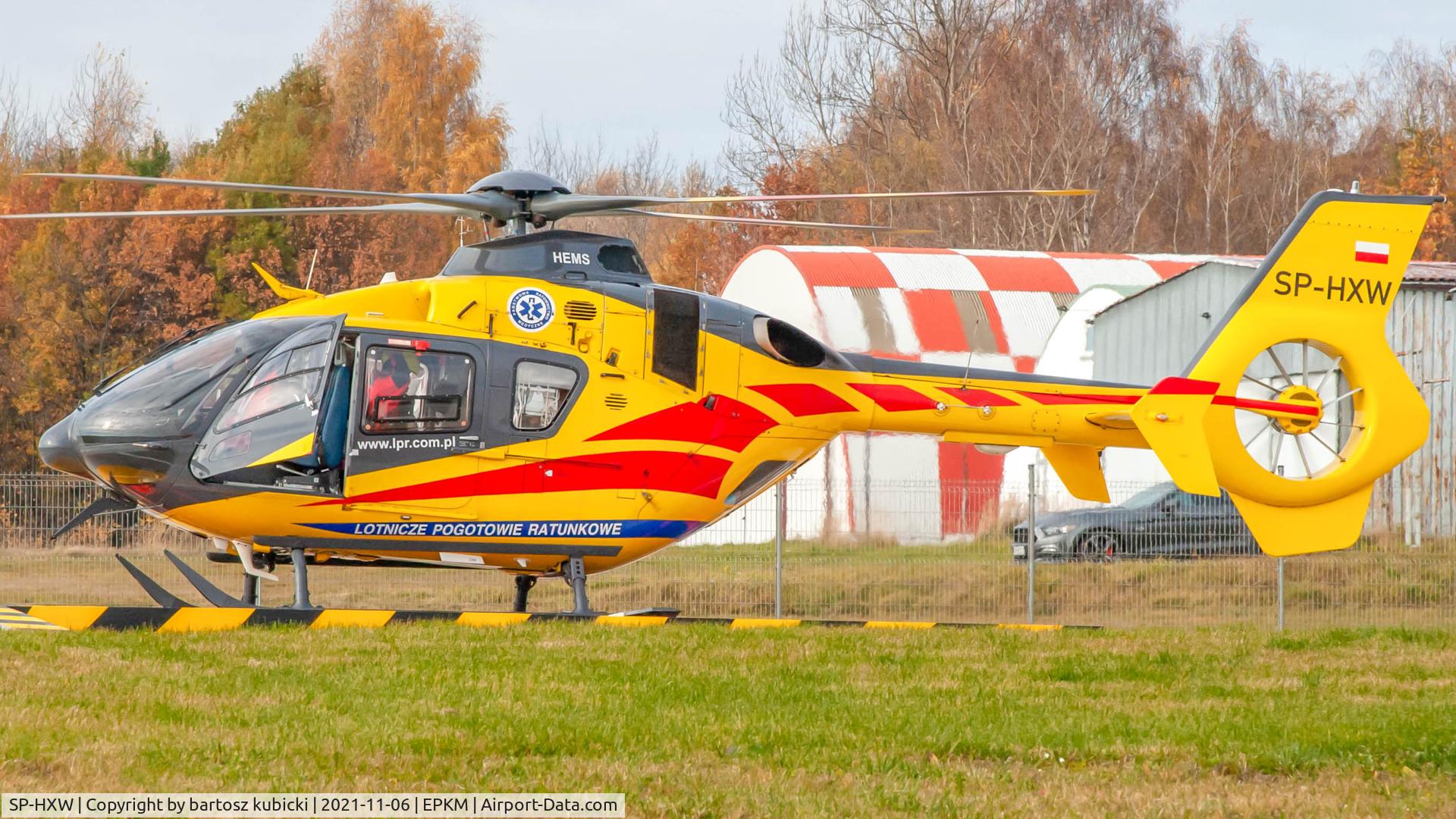 SP-HXW, 2010 Eurocopter EC-135P-2+ C/N 0943, Polish Medical Air Rescue H135 moment before takinf off from base.