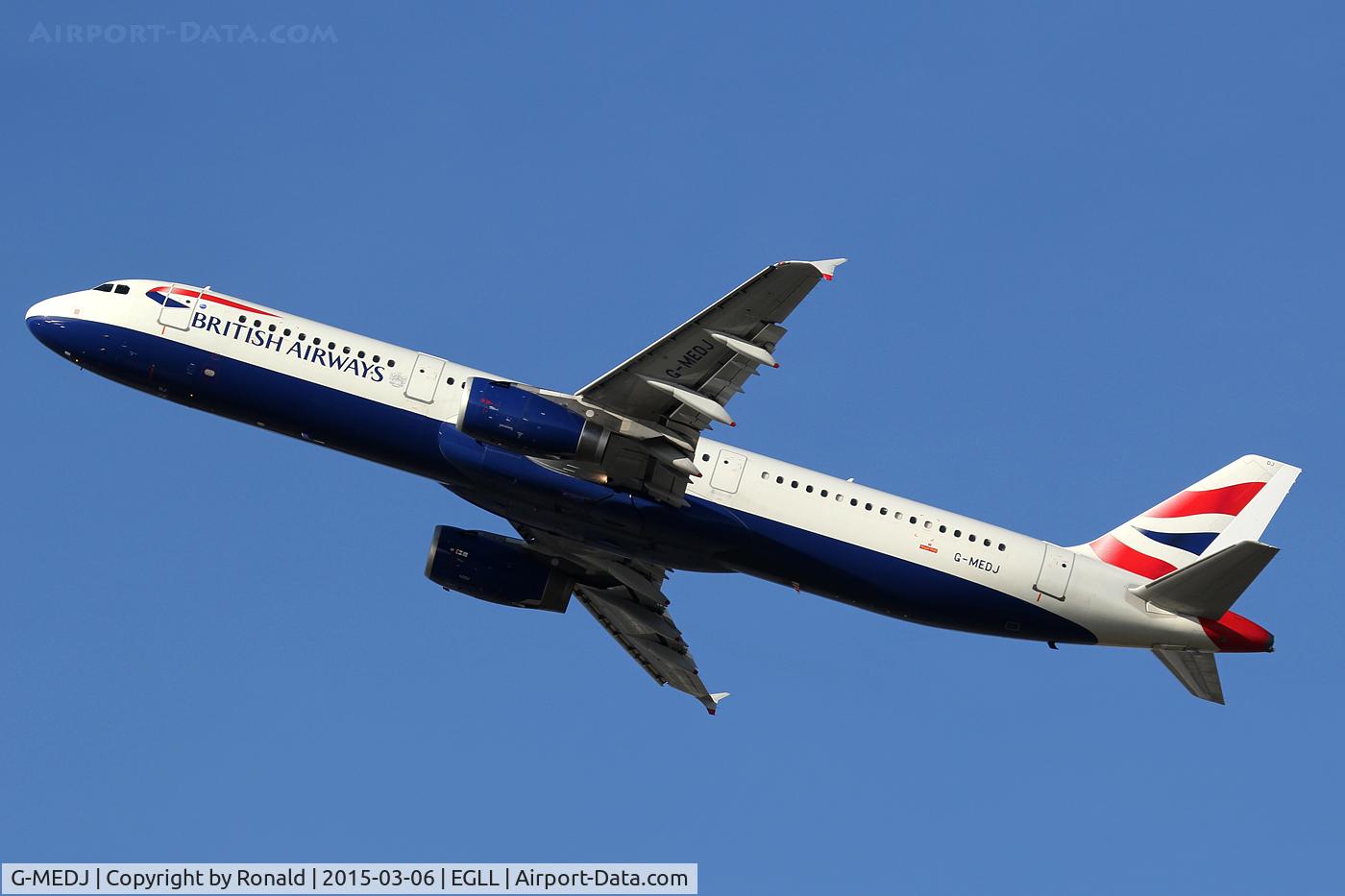 G-MEDJ, 2004 Airbus A321-231 C/N 2190, at lhr