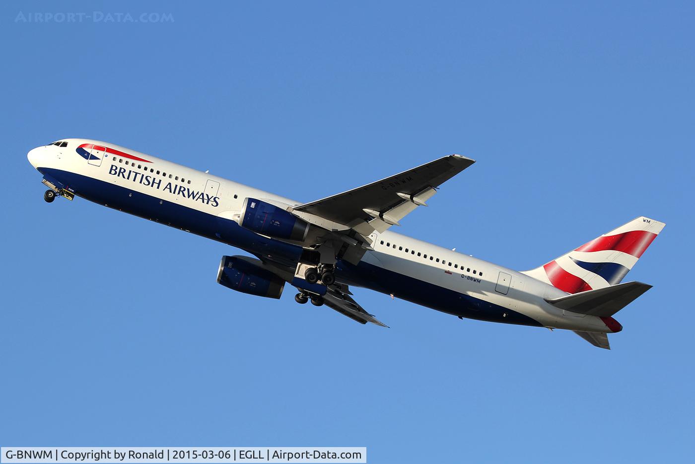 G-BNWM, 1991 Boeing 767-336 C/N 25204, at lhr