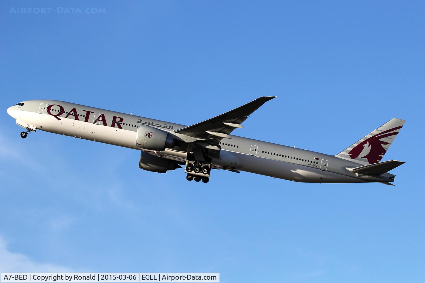 A7-BED, 2014 Boeing 777-3DZ/ER C/N 60330, at lhr