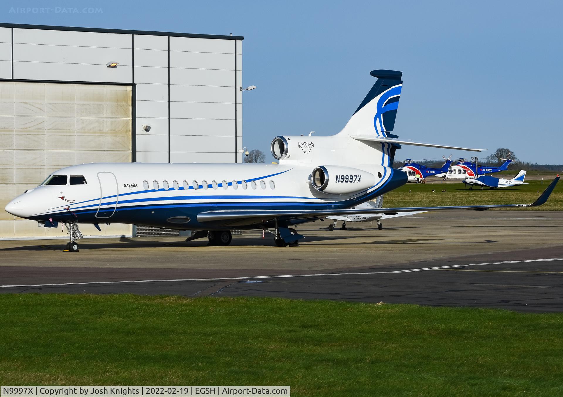 N9997X, 2009 Dassault Falcon 7X C/N 51, Parked On The Saxon Apron.