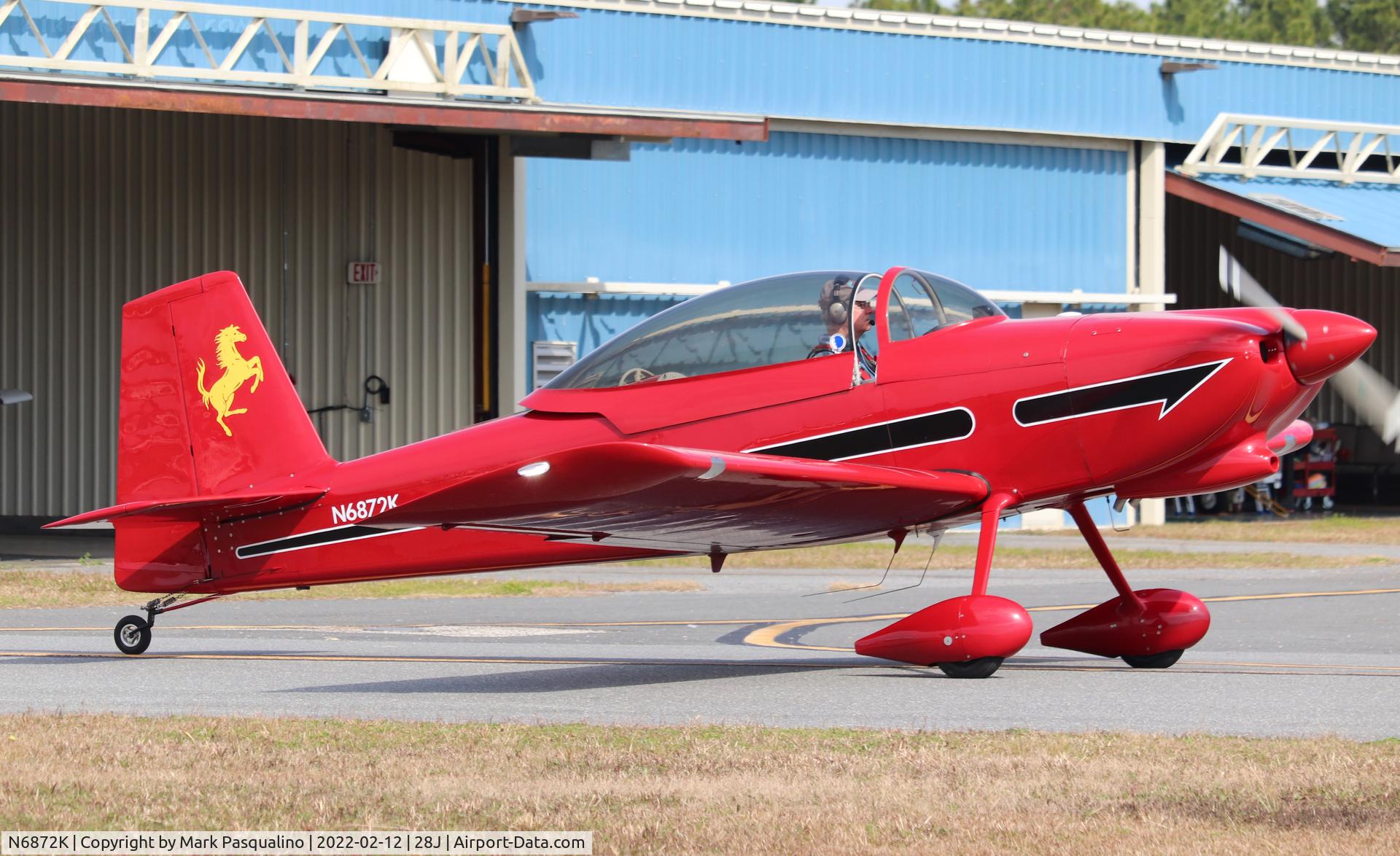 N6872K, 2001 Vans RV-8 C/N 80768, Vans RV-8