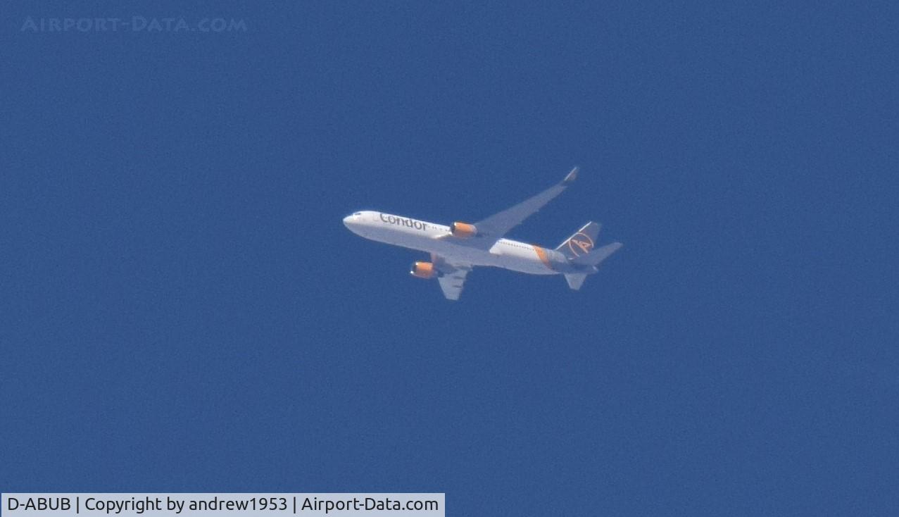 D-ABUB, 1992 Boeing 767-330/ER C/N 26987, D-ABUB over the Bristol Channel @32,000ft.