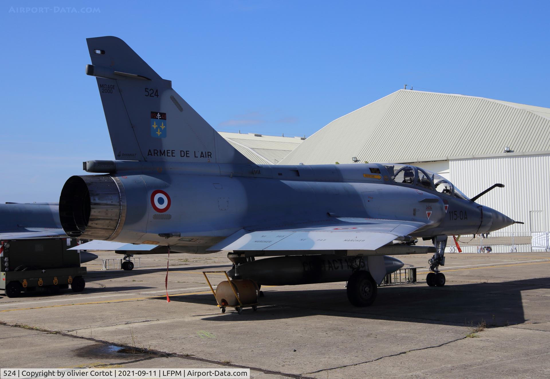 524, Dassault Mirage 2000B C/N 390, sept 2021