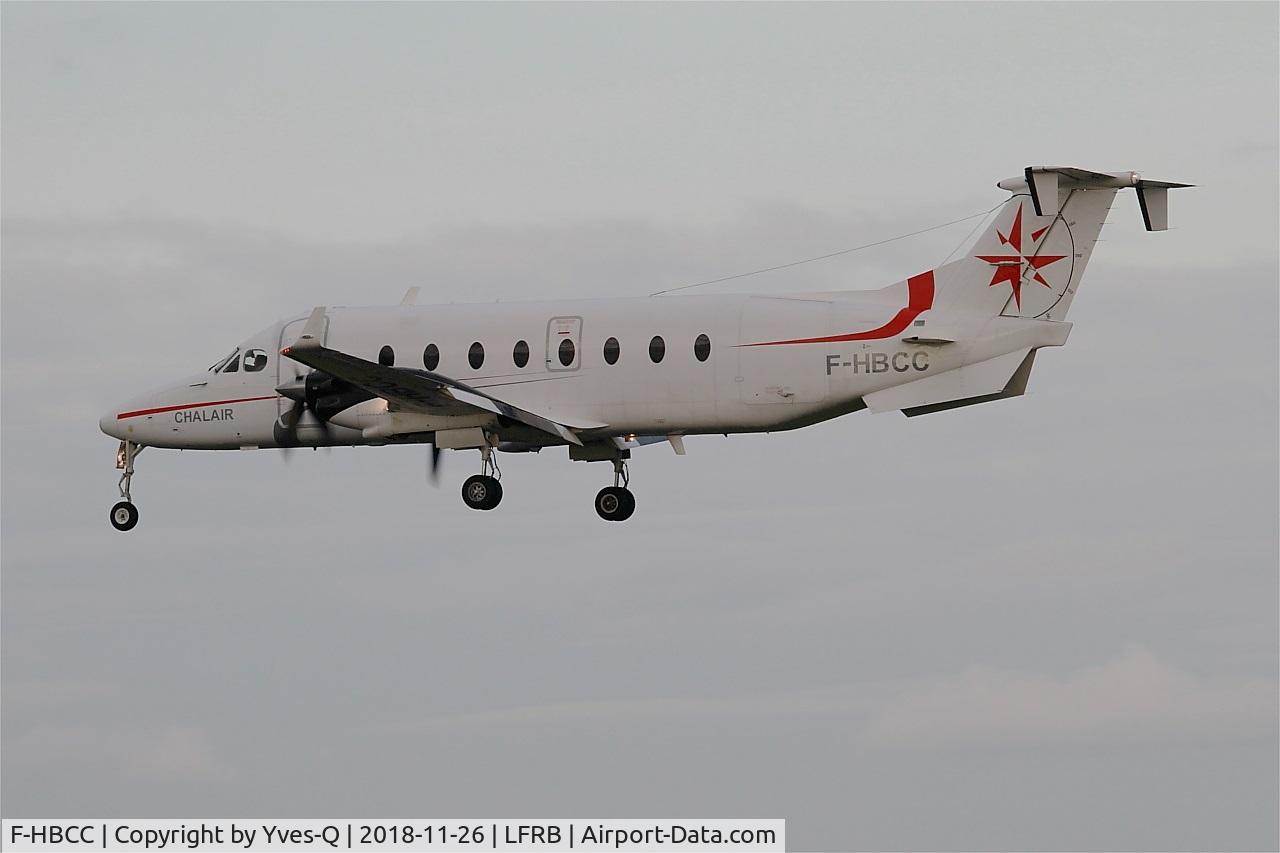 F-HBCC, 1999 Beech 1900D C/N UE-350, Beech 1900D, On final rwy 25L, Brest-Bretagne Airport (LFRB-BES)
