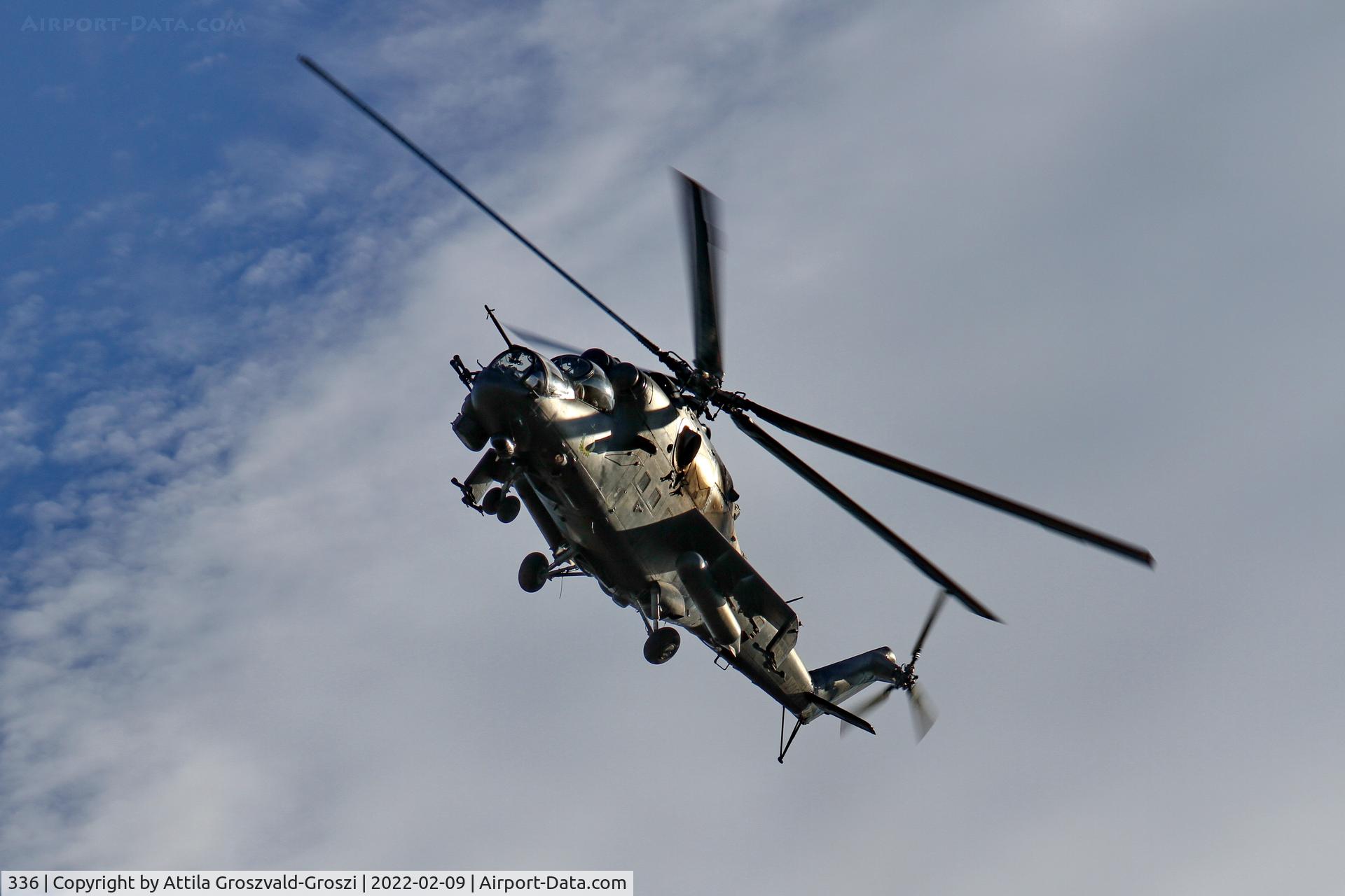 336, 1989 Mil Mi-24P Hind F C/N 340336, Veszprém, Jutas-újmajor, Training base of the Hungarian Air Force.