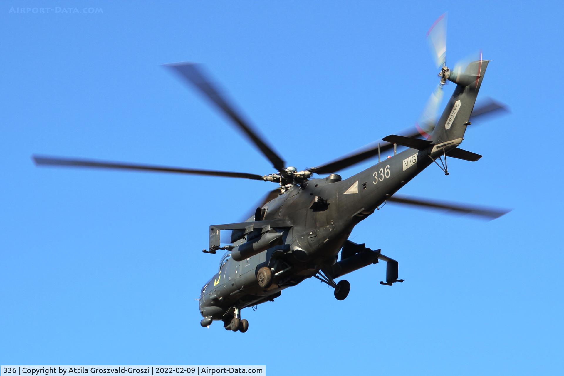 336, 1989 Mil Mi-24P Hind F C/N 340336, Veszprém, Jutas-újmajor, Training base of the Hungarian Air Force.