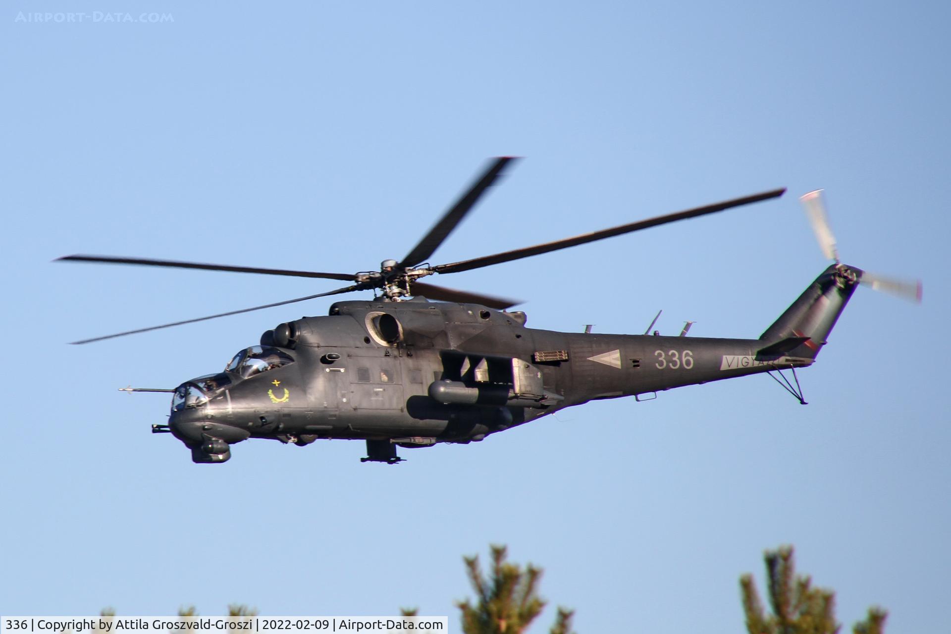 336, 1989 Mil Mi-24P Hind F C/N 340336, Veszprém, Jutas-újmajor, Training base of the Hungarian Air Force.