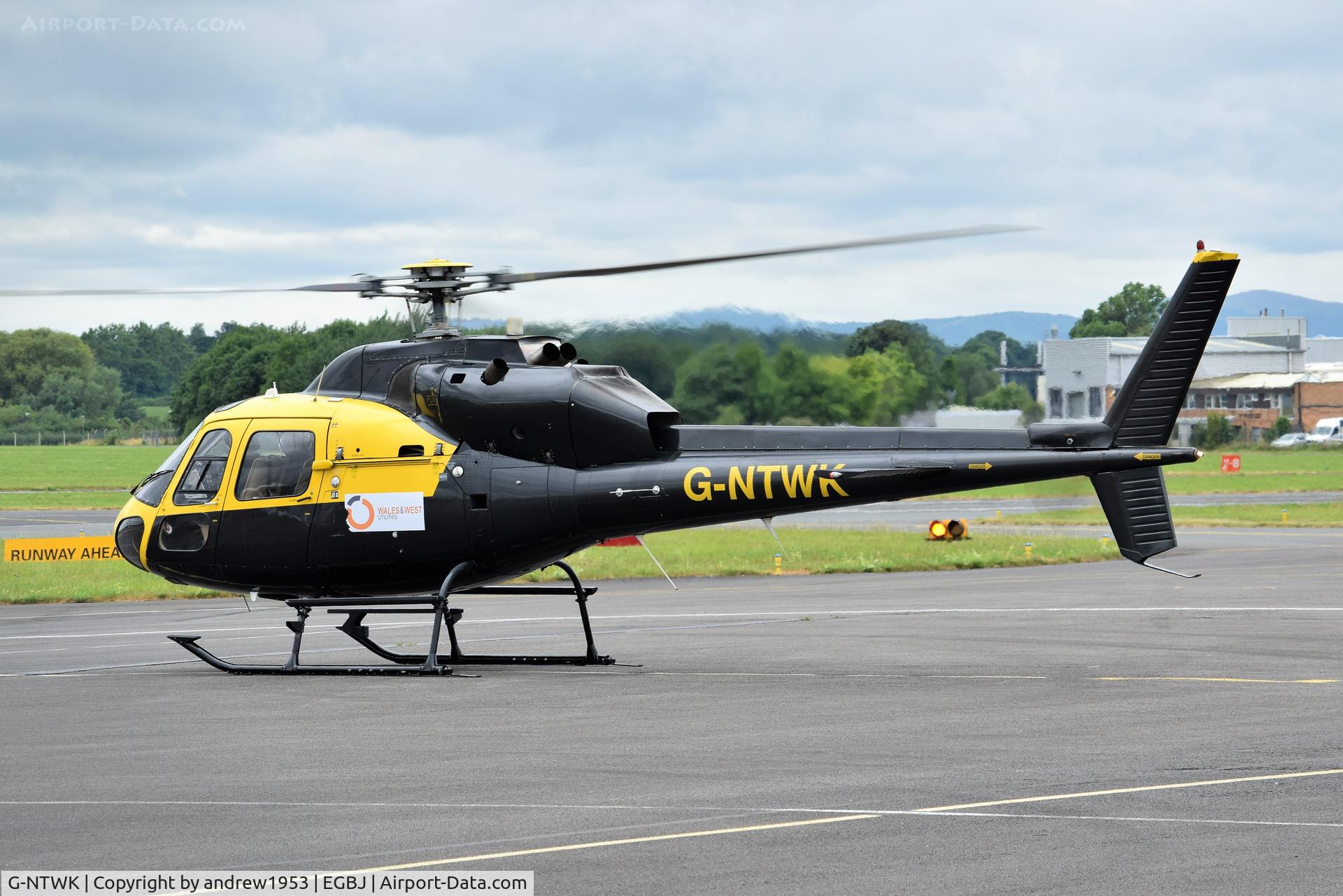 G-NTWK, 1986 Aerospatiale AS-355F-1 Twin Squirrel C/N 5347, G-NTWK at Gloucestershire Airport.
