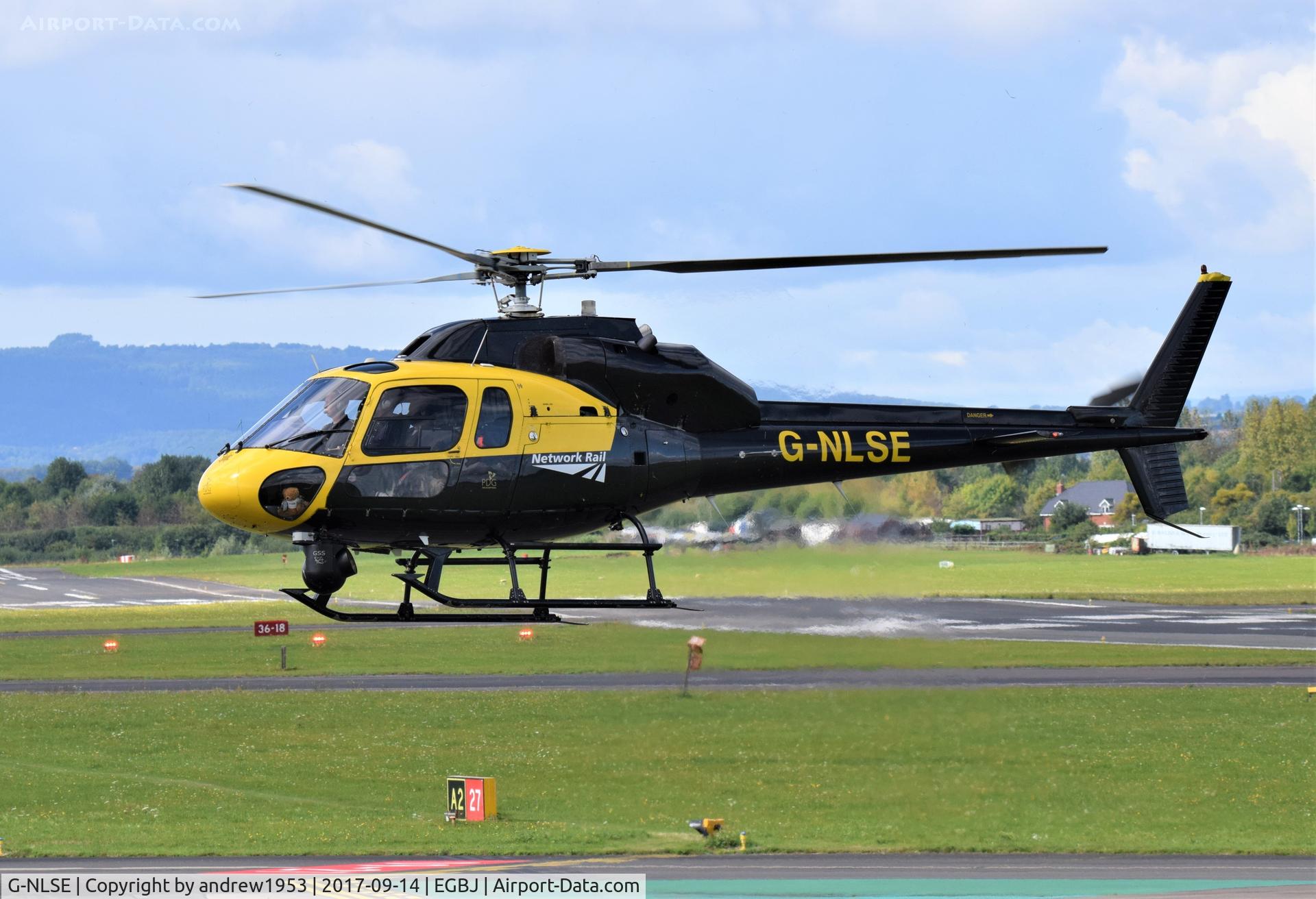 G-NLSE, 1987 Aerospatiale AS-355F-2 Ecureuil 2 C/N 5364, G-NLSE at Gloucestershire Airport.