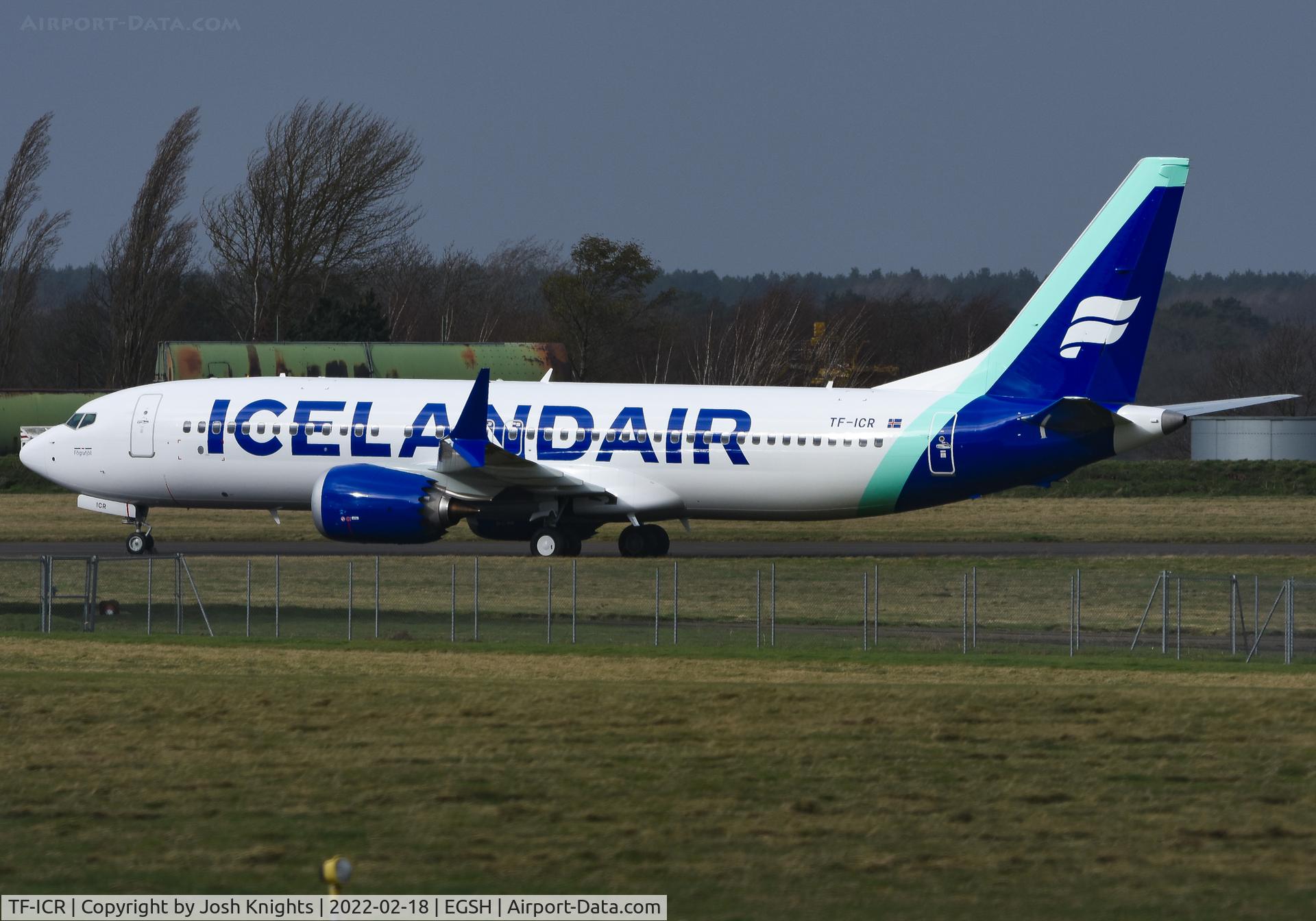 TF-ICR, 2021 Boeing 737-8 MAX C/N 44362, Parked In The North-Side Storage Area After Respray.
