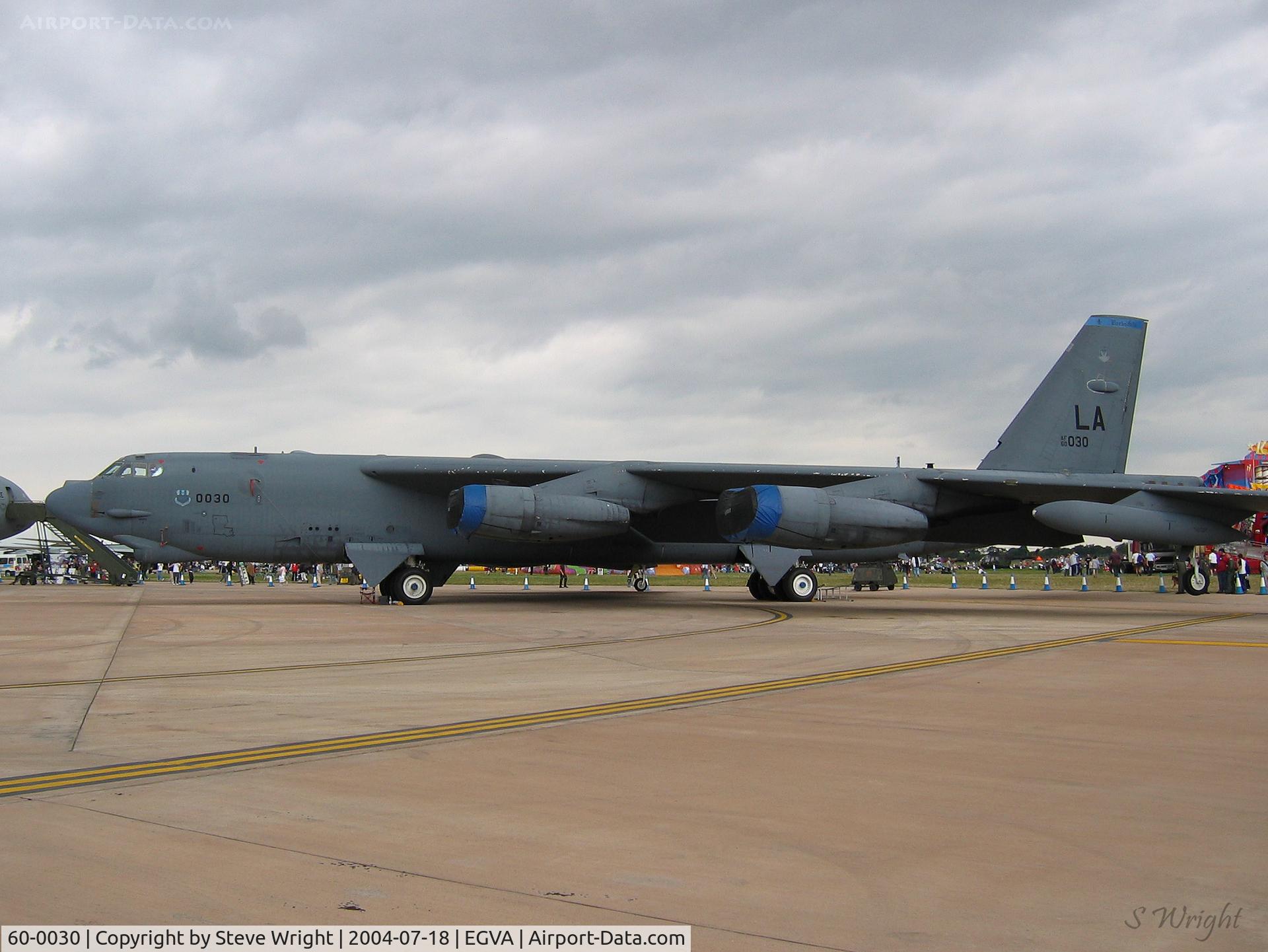 60-0030, 1960 Boeing B-52H Stratofortress C/N 464395, RIAT 2004 RAF Fairford UK