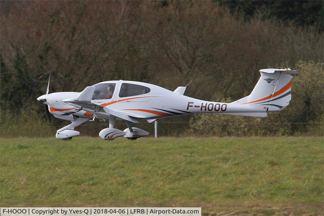 F-HOOO, 2013 Diamond DA-40 Diamond Star C/N D4.144, Diamond DA-40 Diamond Star, Landing rwy 25L, Brest-Bretagne airport (LFRB-BES)
