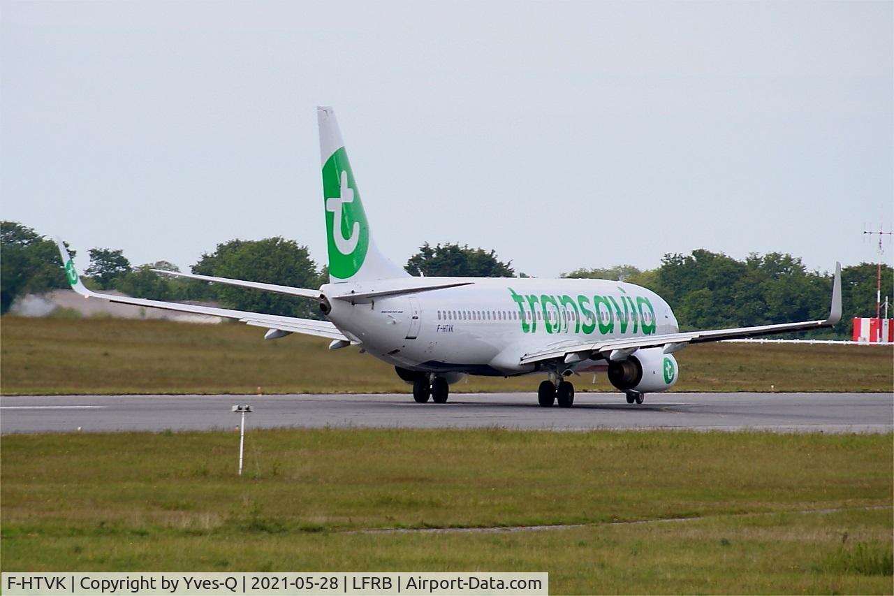 F-HTVK, 2008 Boeing 737-84P C/N 2570, Boeing 737-84P, Take off run rwy 07R, Brest-Bretagne Airport (LFRB-BES)