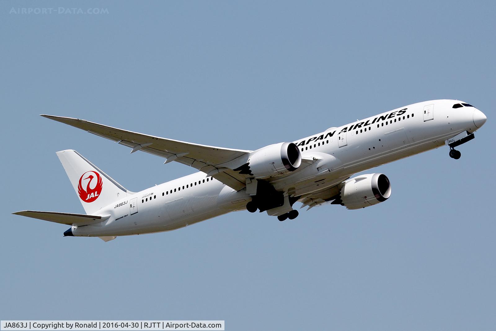 JA863J, 2016 Boeing 787-9 Dreamliner Dreamliner C/N 38137, at nrt