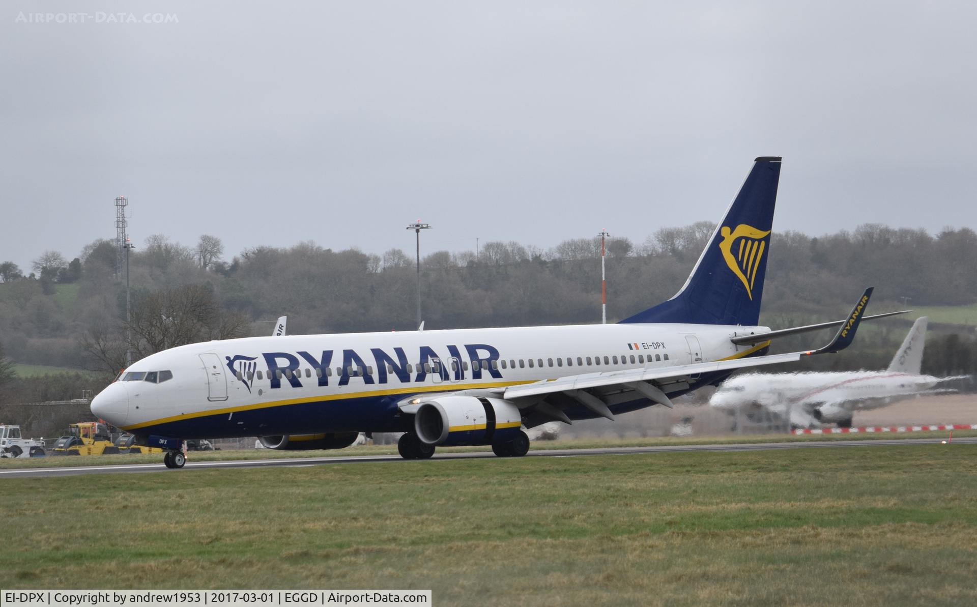 EI-DPX, 2007 Boeing 737-8AS C/N 35553, EI-DPX at Bristol Airport.