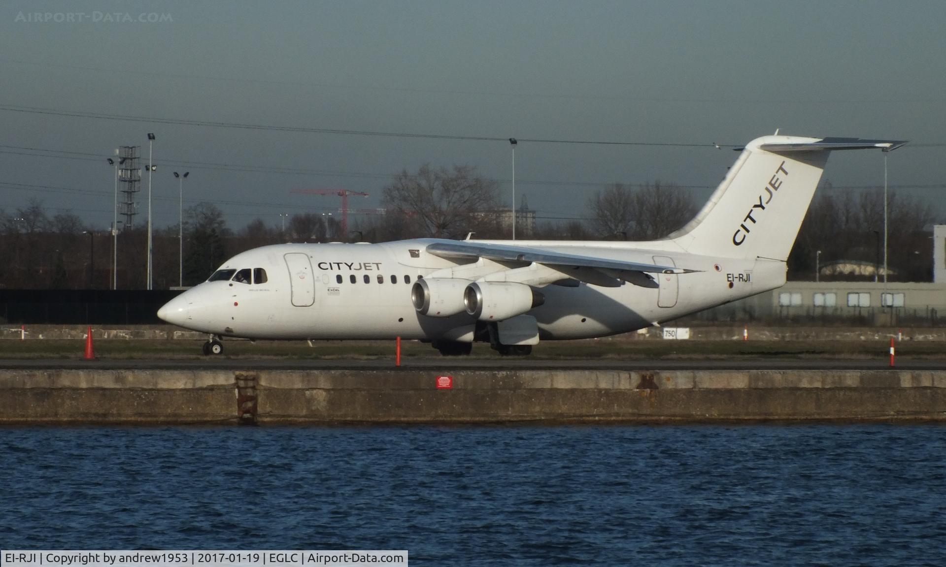 EI-RJI, 1999 British Aerospace Avro 146-RJ85A C/N E2346, EI-RJI at London City Airport.