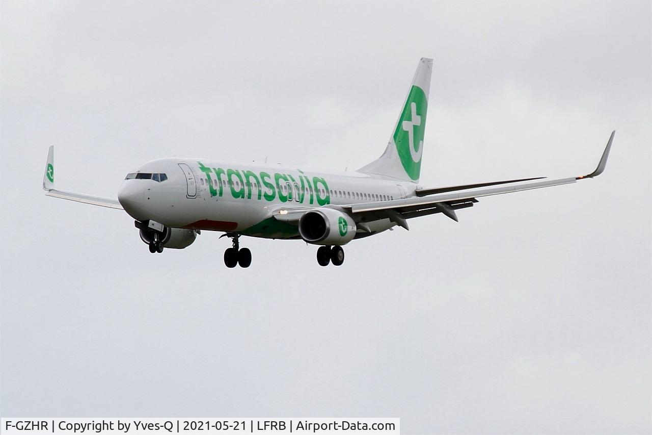F-GZHR, 2015 Boeing 737-8K2 C/N 43913, Boeing 737-8K2, Short approach rwy 25L, Brest-Bretagne Airport (LFRB-BES)