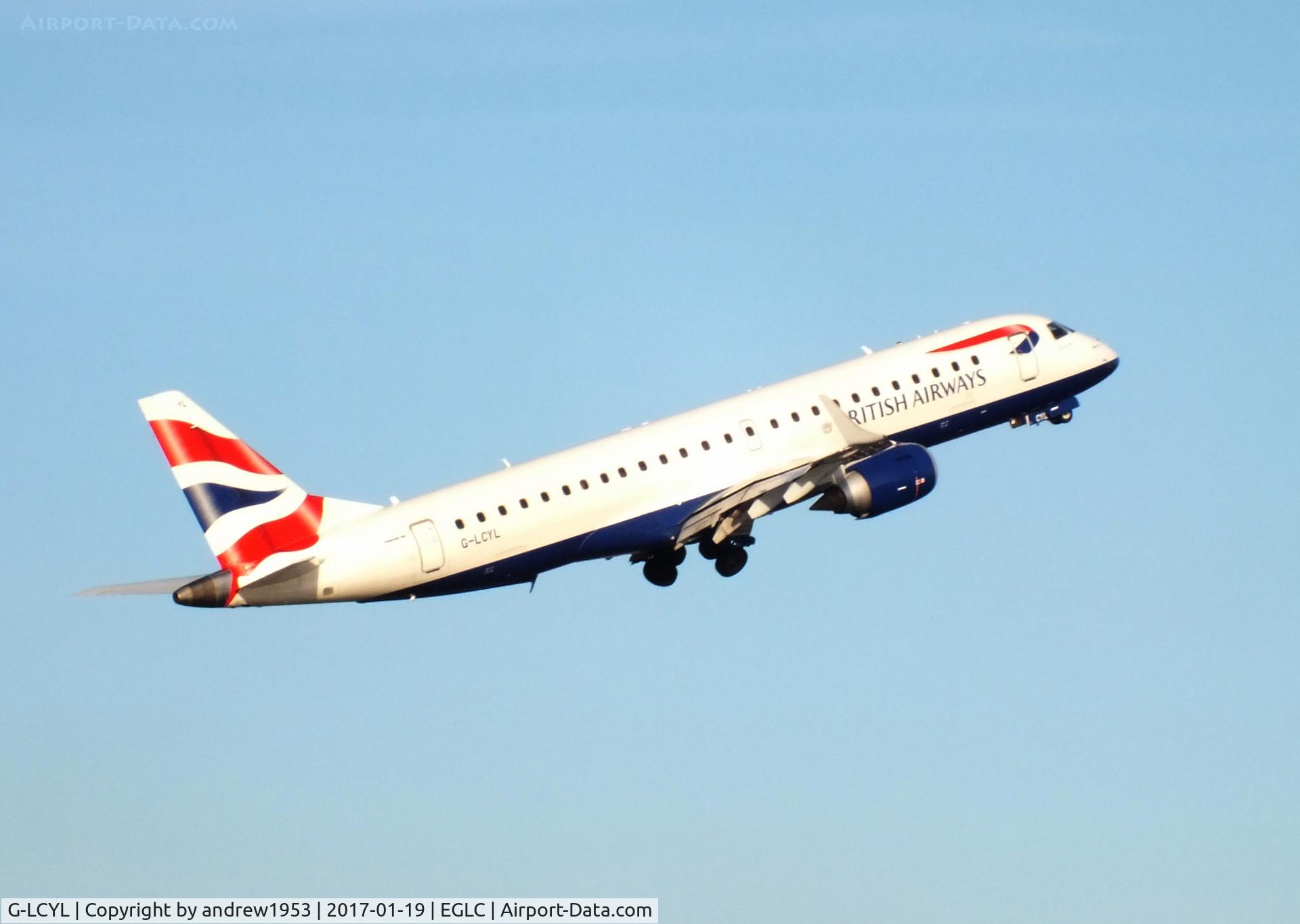 G-LCYL, 2010 Embraer 190SR (ERJ-190-100SR) C/N 19000346, G-LCYL at London City Airport.