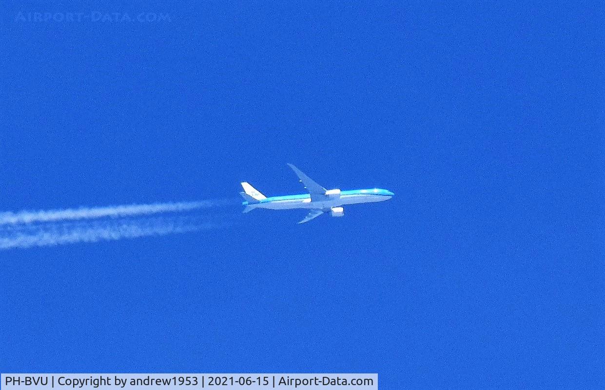 PH-BVU, 2017 Boeing 777-306/ER C/N 61702, PH-BVU over the Bristol Channel @37,000ft.