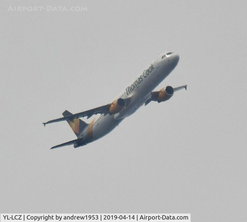 YL-LCZ, 2006 Airbus A321-211 C/N 2912, YL-LCZ over the Bristol Channel.