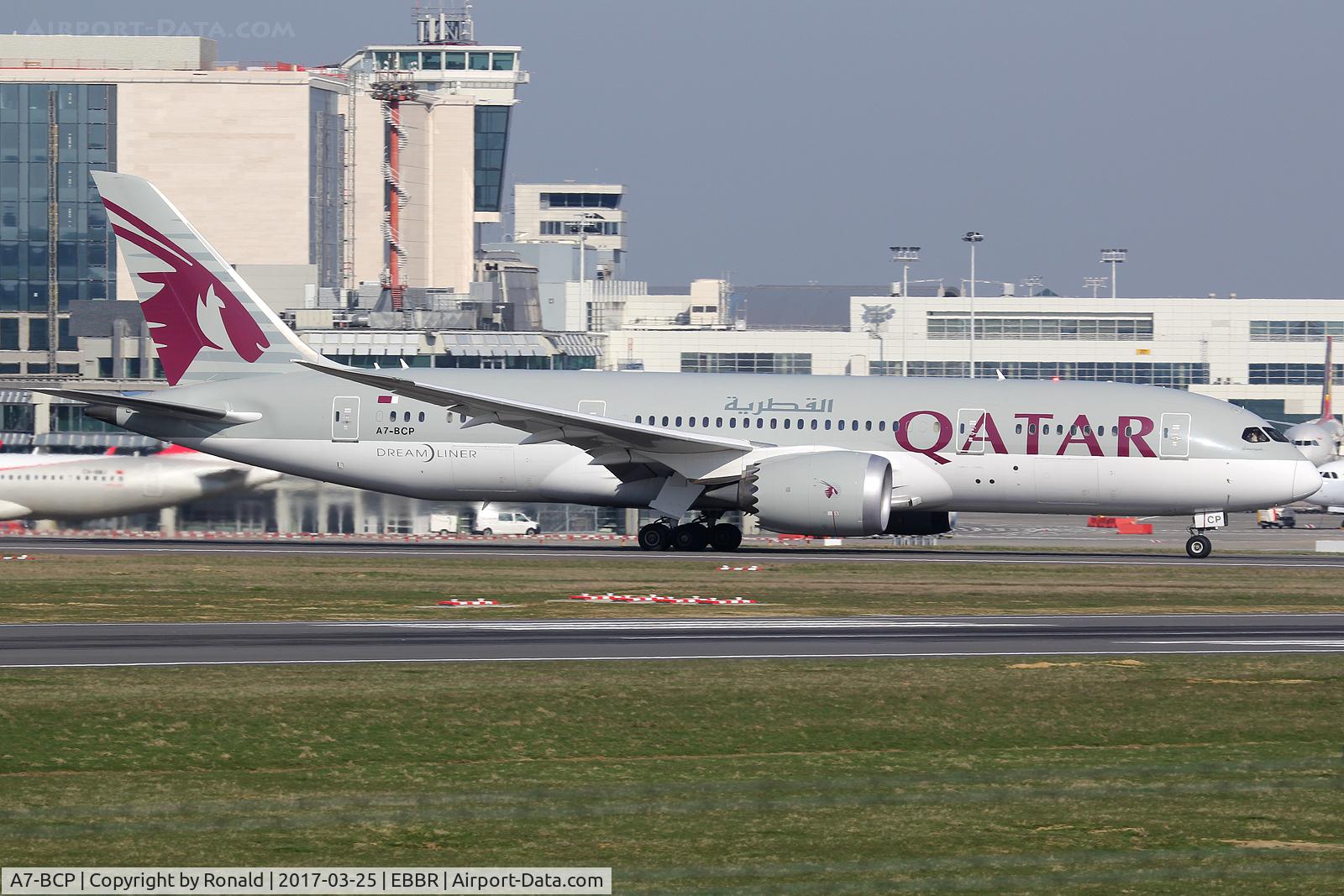 A7-BCP, 2014 Boeing 787-8 Dreamliner C/N 38334, at bru