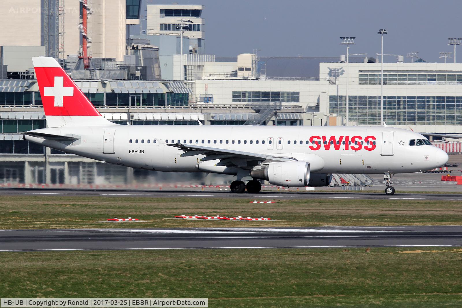 HB-IJB, 1995 Airbus A320-214 C/N 0545, at bru
