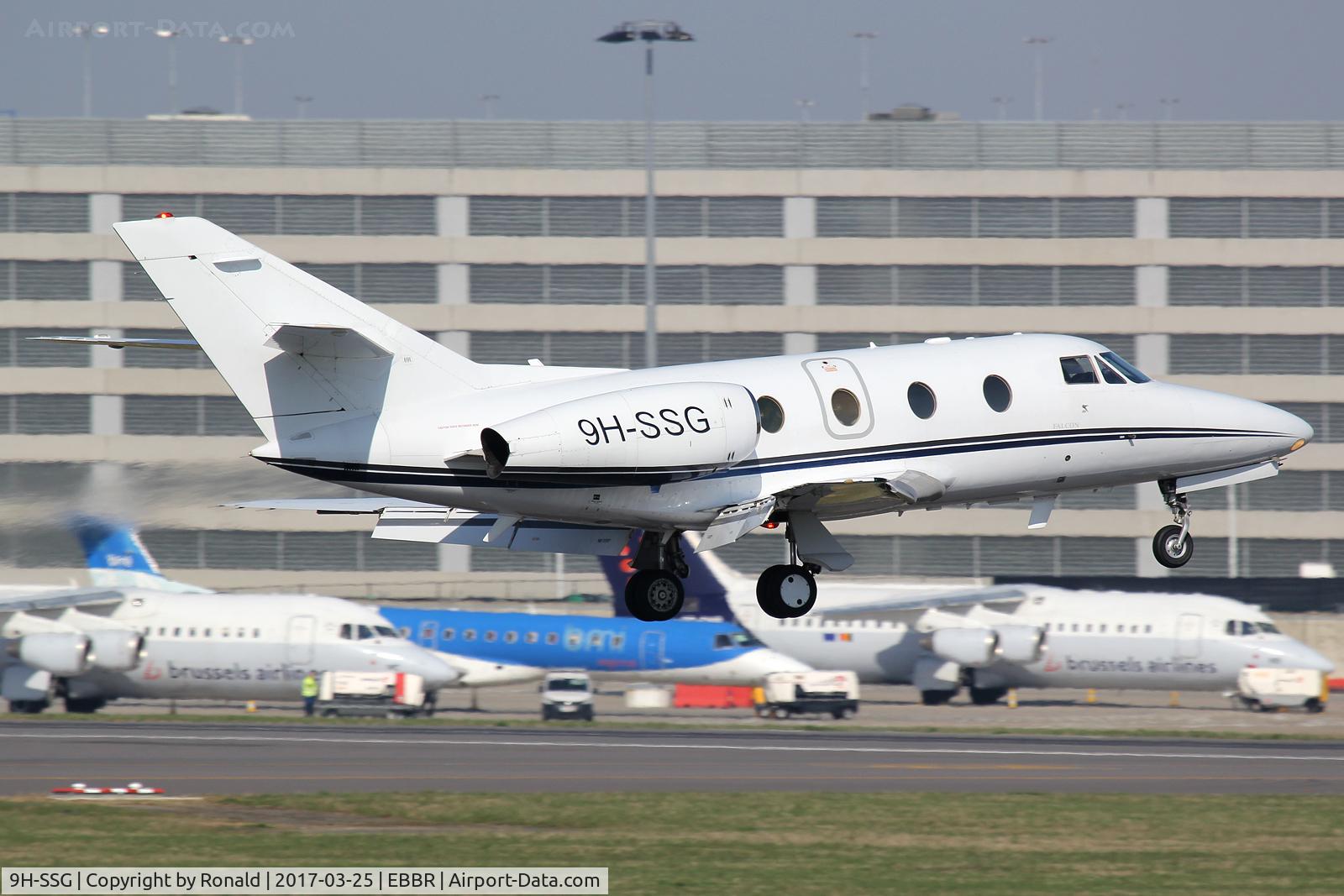 9H-SSG, 1987 Dassault Falcon 10 C/N 209, at bru