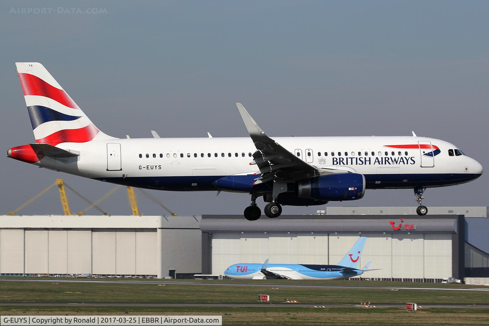G-EUYS, 2013 Airbus A320-232 C/N 5948, at bru