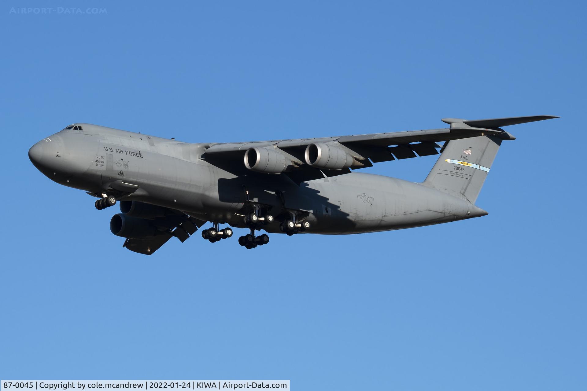 87-0045, 2005 Lockheed C-5M Super Galaxy C/N 500-0131, RCH491