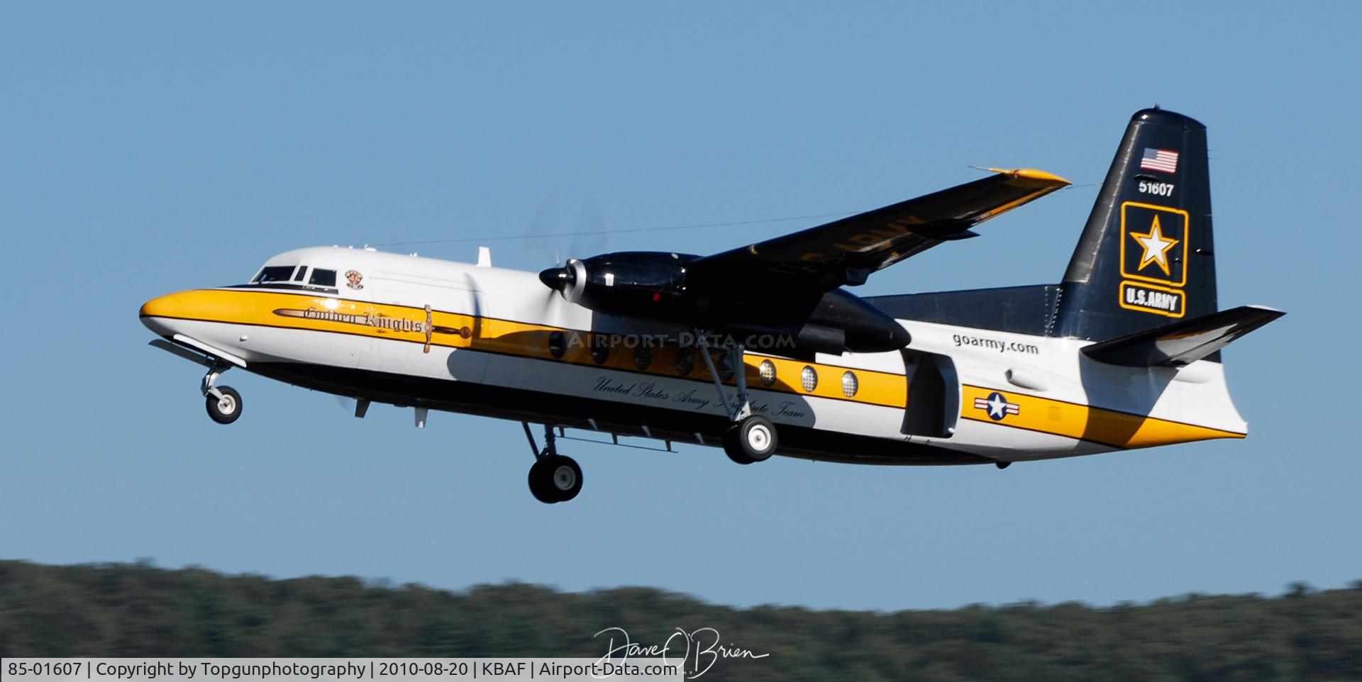 85-01607, 1985 Fokker C-31A (F27-400M) Troopship C/N 10652, Golden Knights Jump ship