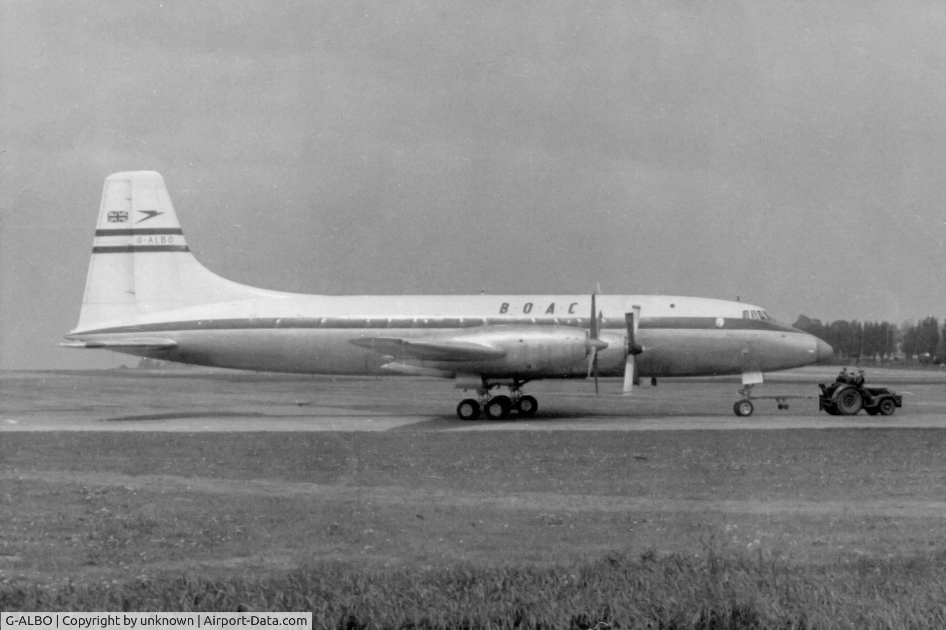 G-ALBO, Bristol 175 Britannia 101 C/N 12873, photo found with others in my late fathers collection