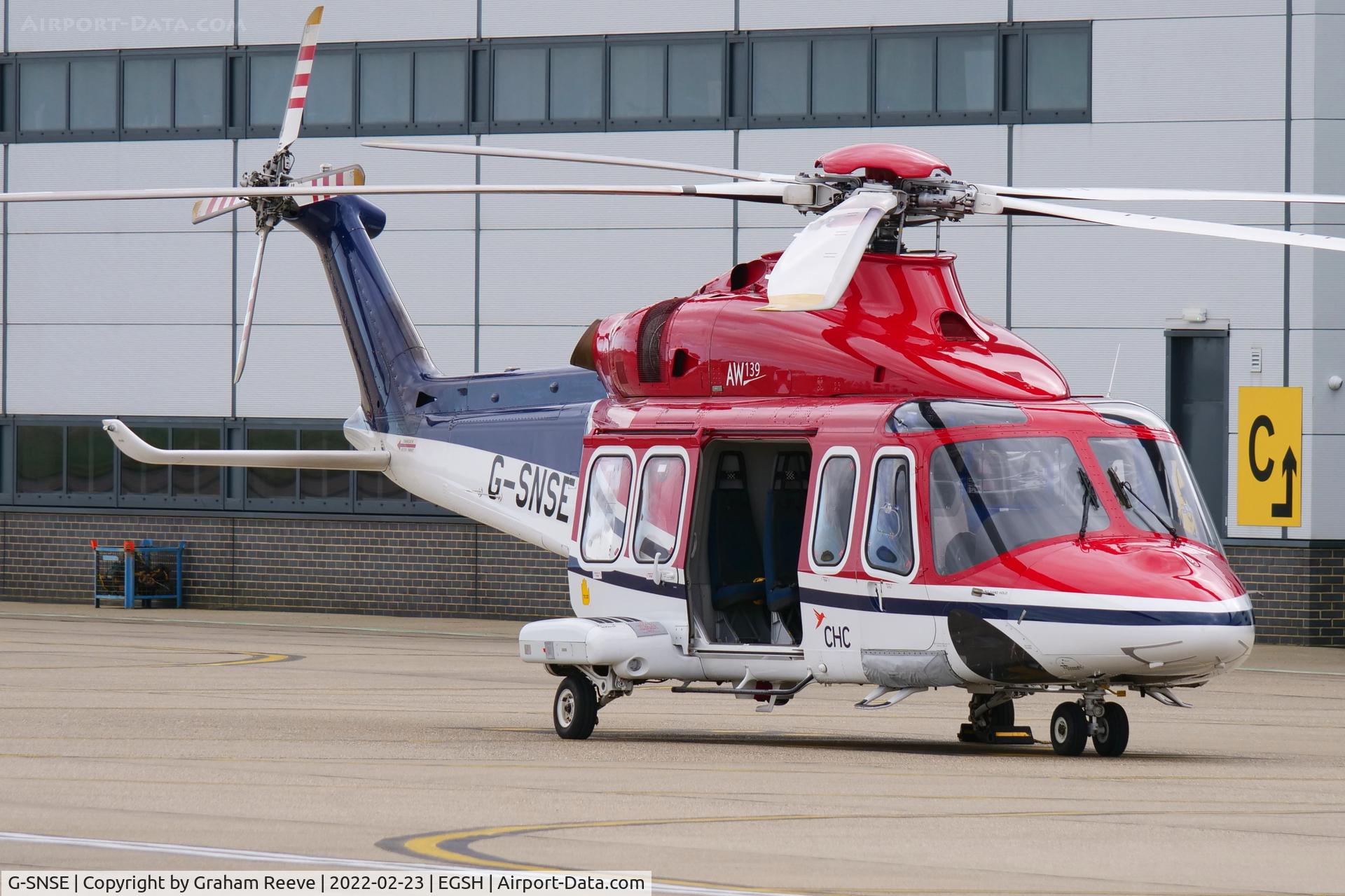 G-SNSE, 2014 AgustaWestland AW-139 C/N 31561, Parked at Norwich.