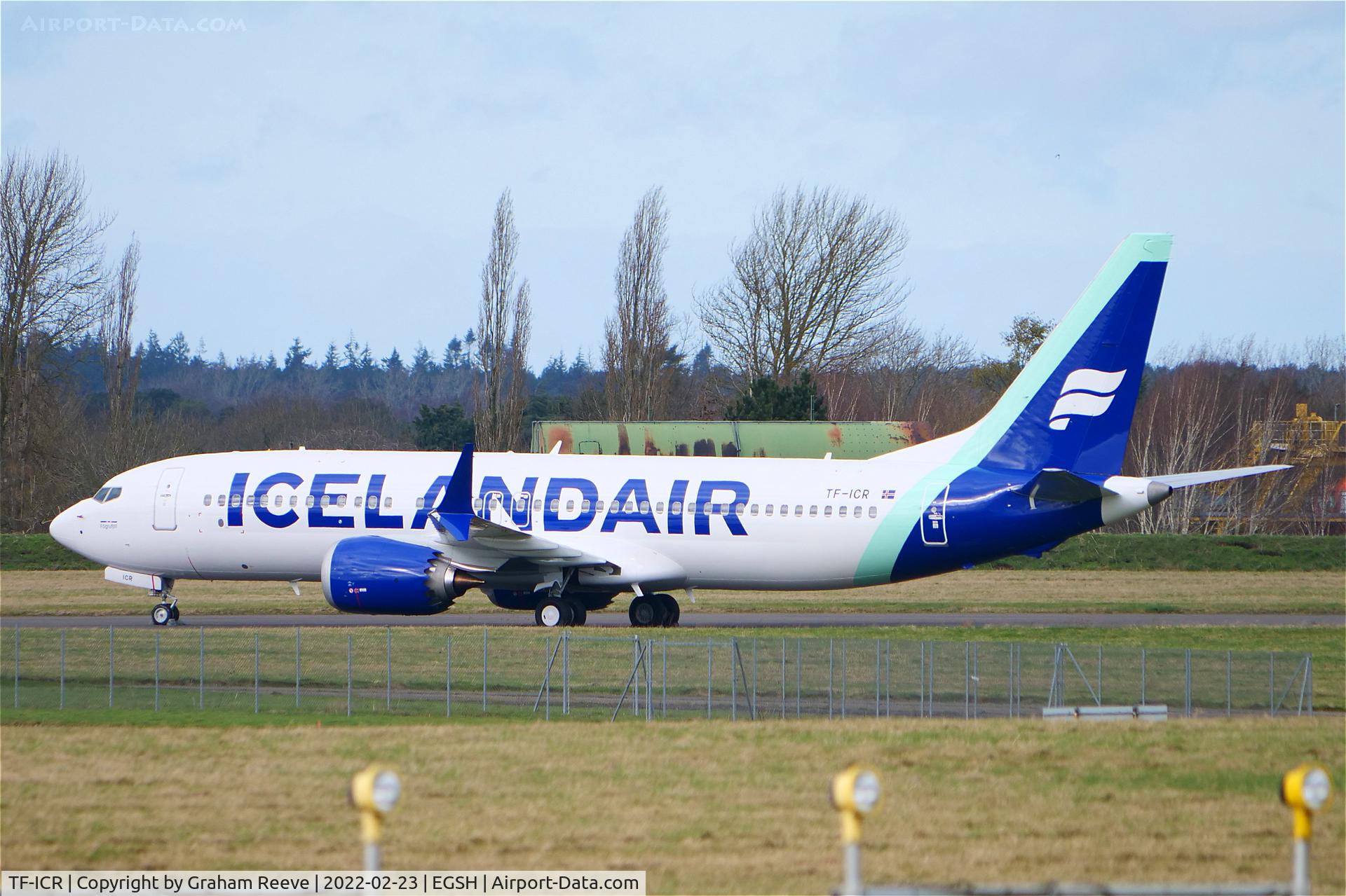 TF-ICR, 2021 Boeing 737-8 MAX C/N 44362, Parked at Norwich.