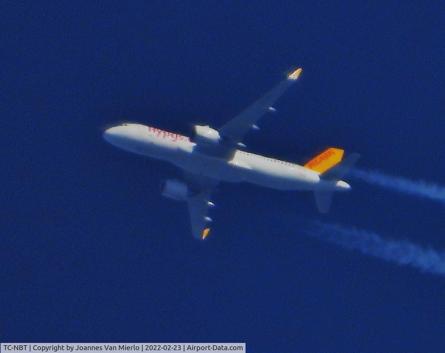 TC-NBT, 2018 Airbus A320-251N C/N 8214, Over belgium