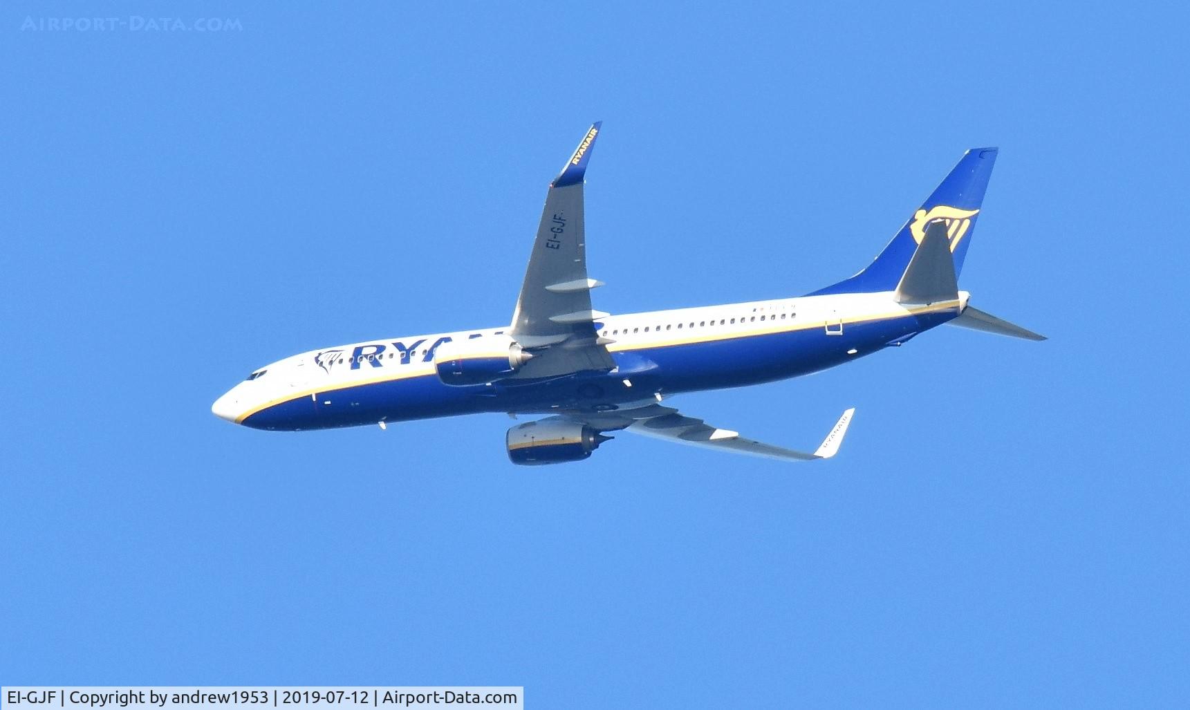 EI-GJF, 2018 Boeing 737-800 C/N 44828, EI-GJF over the Bristol Channel.