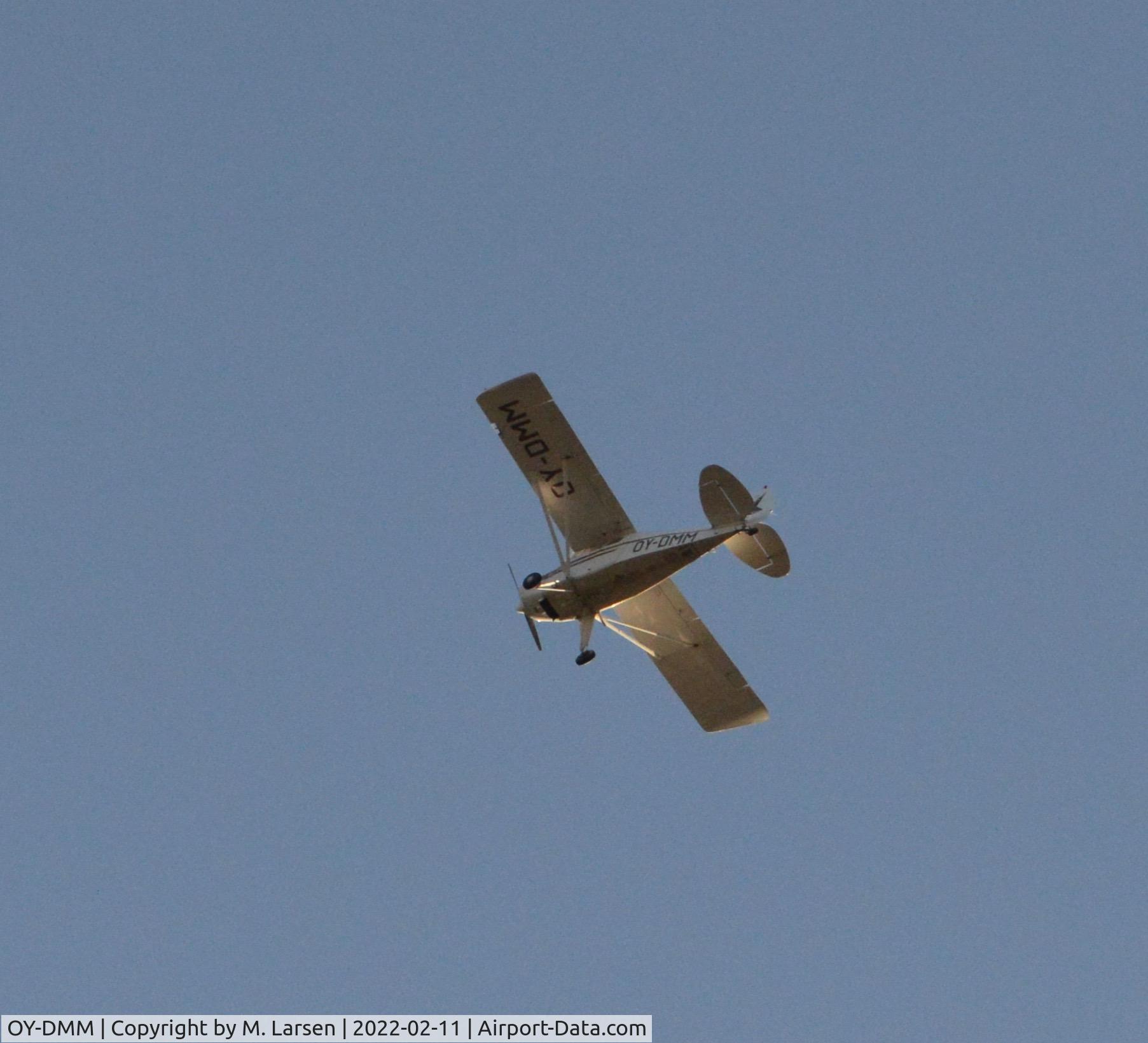 OY-DMM, 1958 Piper PA-22-150 Tri-Pacer C/N 22-5842, location:   57.540425°   10.043111°