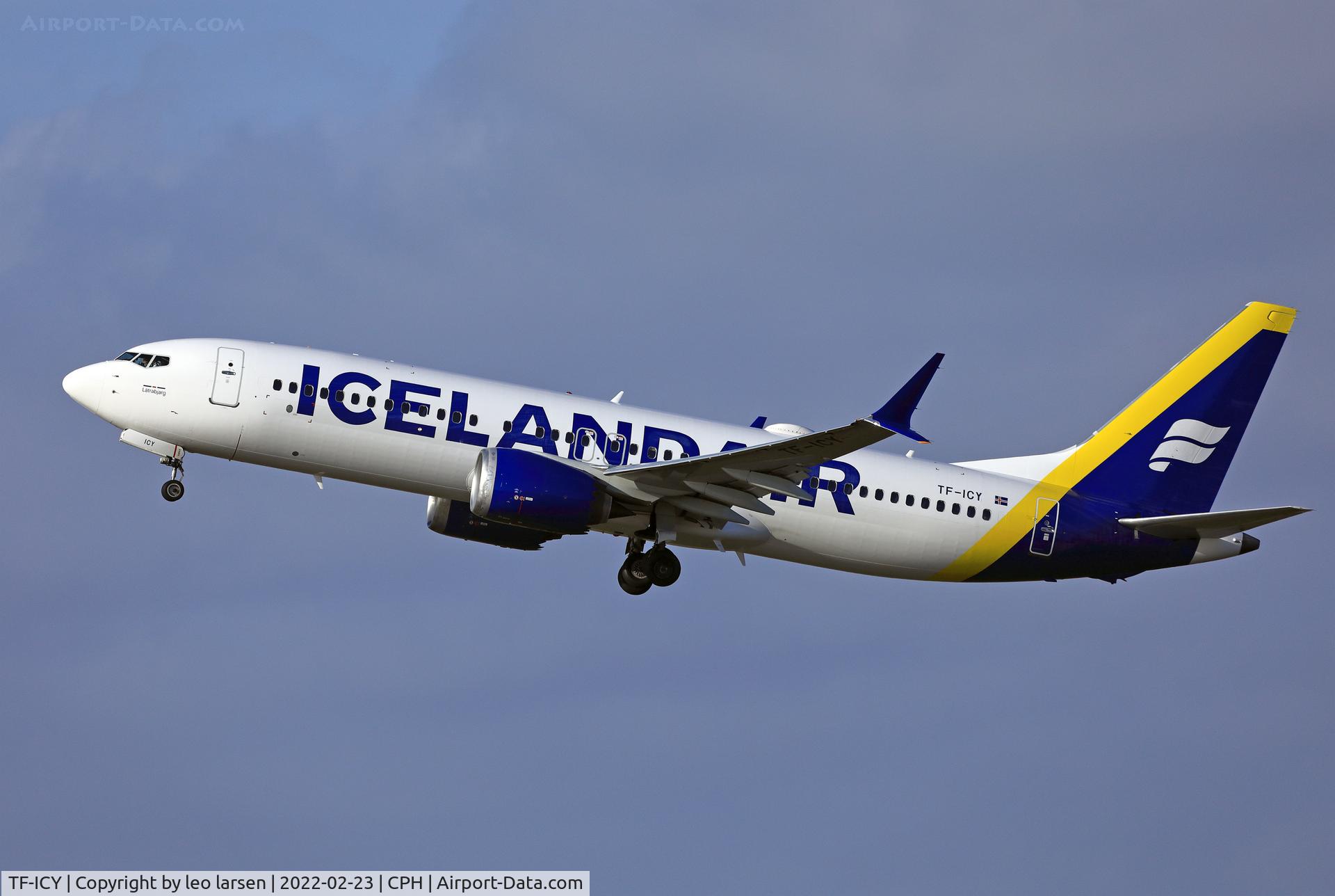 TF-ICY, 2018 Boeing 737-8 MAX C/N 44354, Copenhagen 23.2.2022
