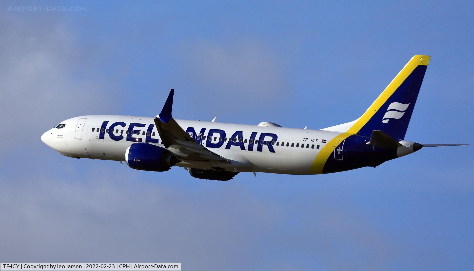 TF-ICY, 2018 Boeing 737-8 MAX C/N 44354, Copenhagen 23.2.2022