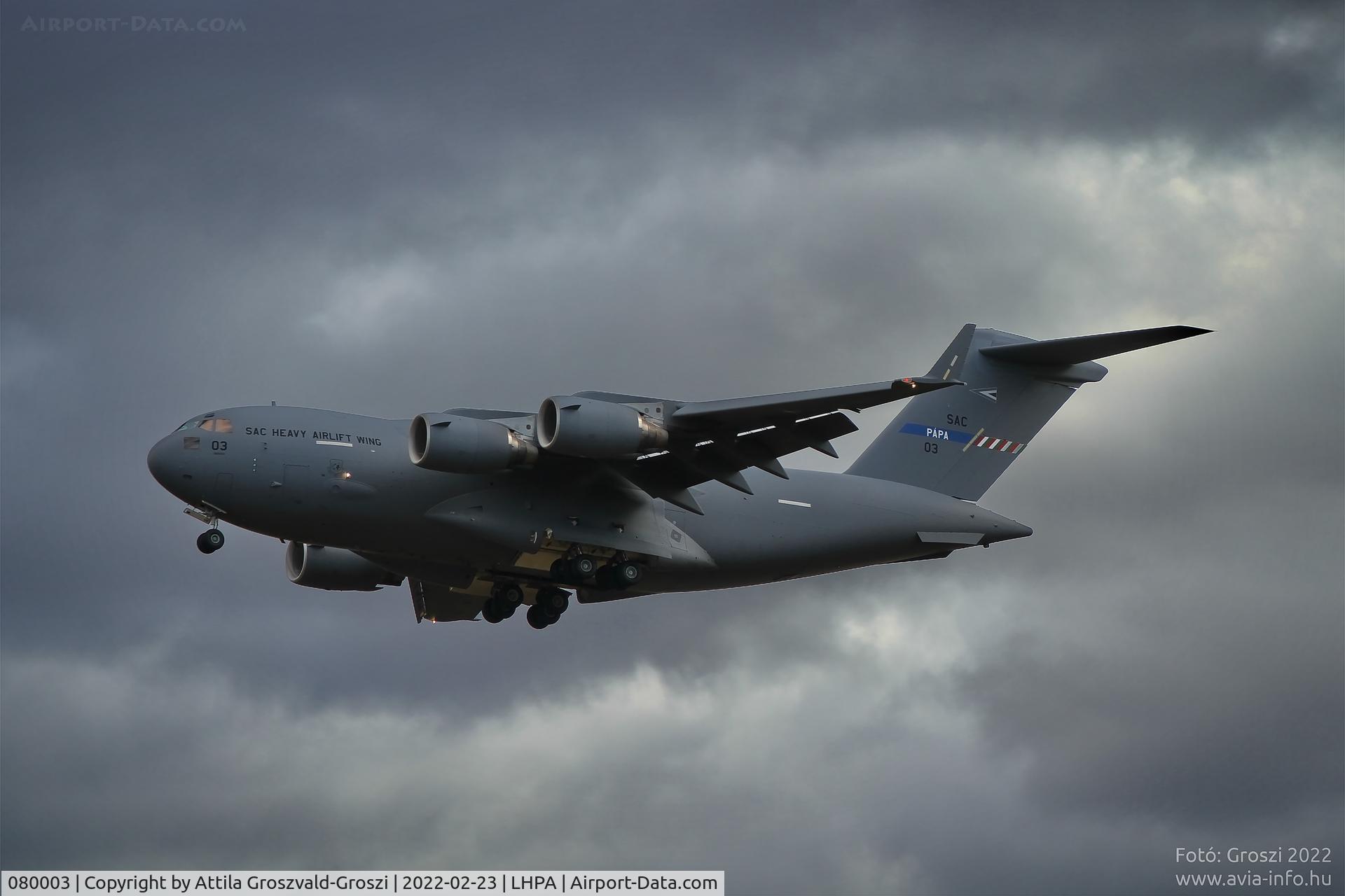 080003, 2009 Boeing C-17A Globemaster III C/N F-211, LHPA - Pápa Air Base, Hungary